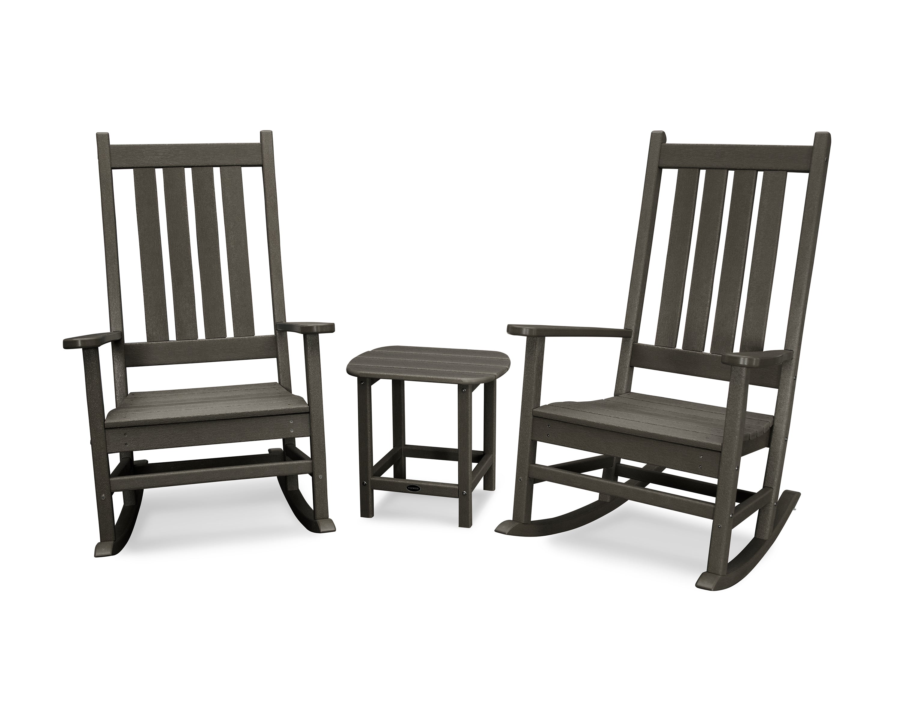 POLYWOOD® Vineyard 3-Piece Rocking Set in Vintage Coffee