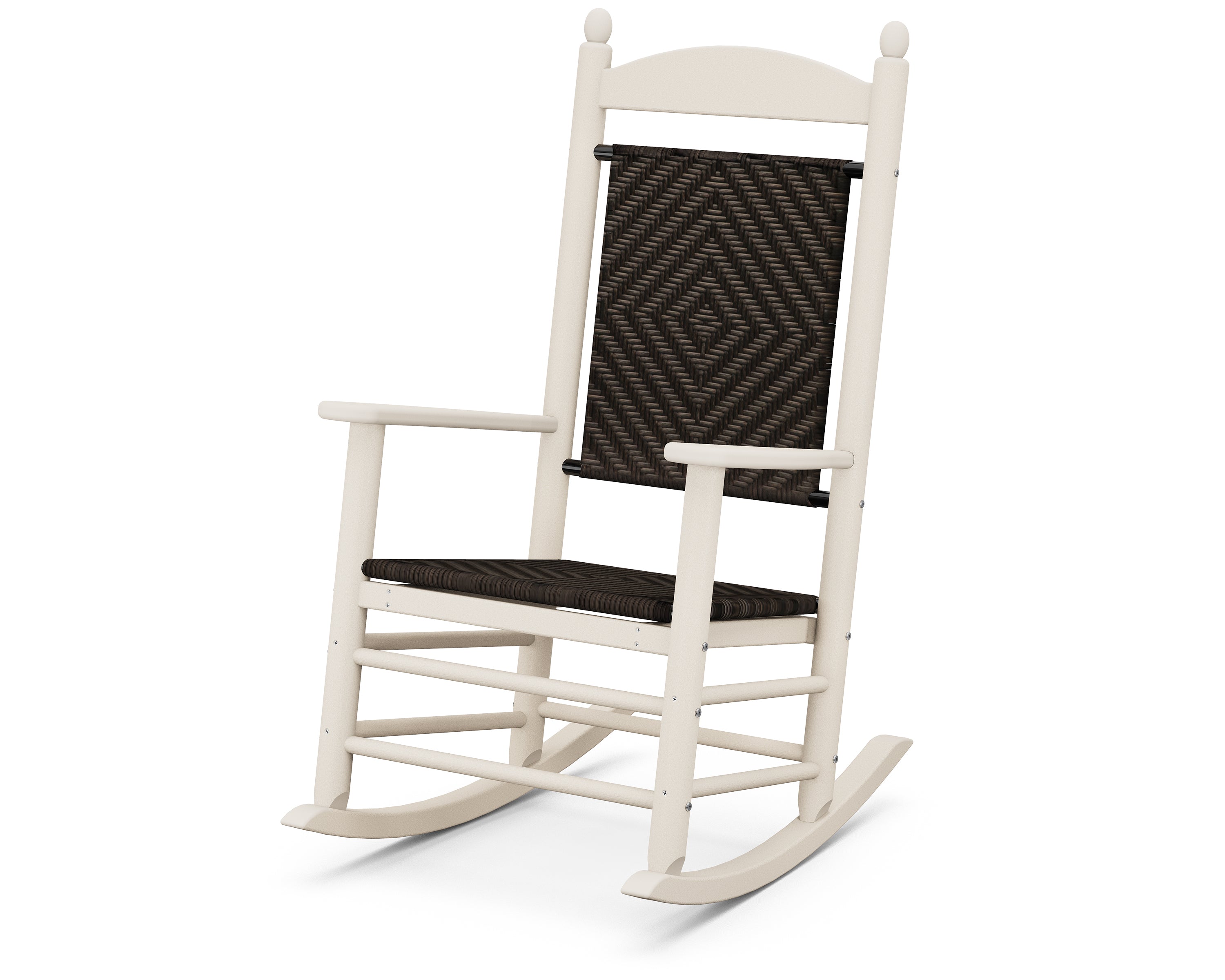 POLYWOOD® Jefferson Woven Rocking Chair in Sand / Cahaba