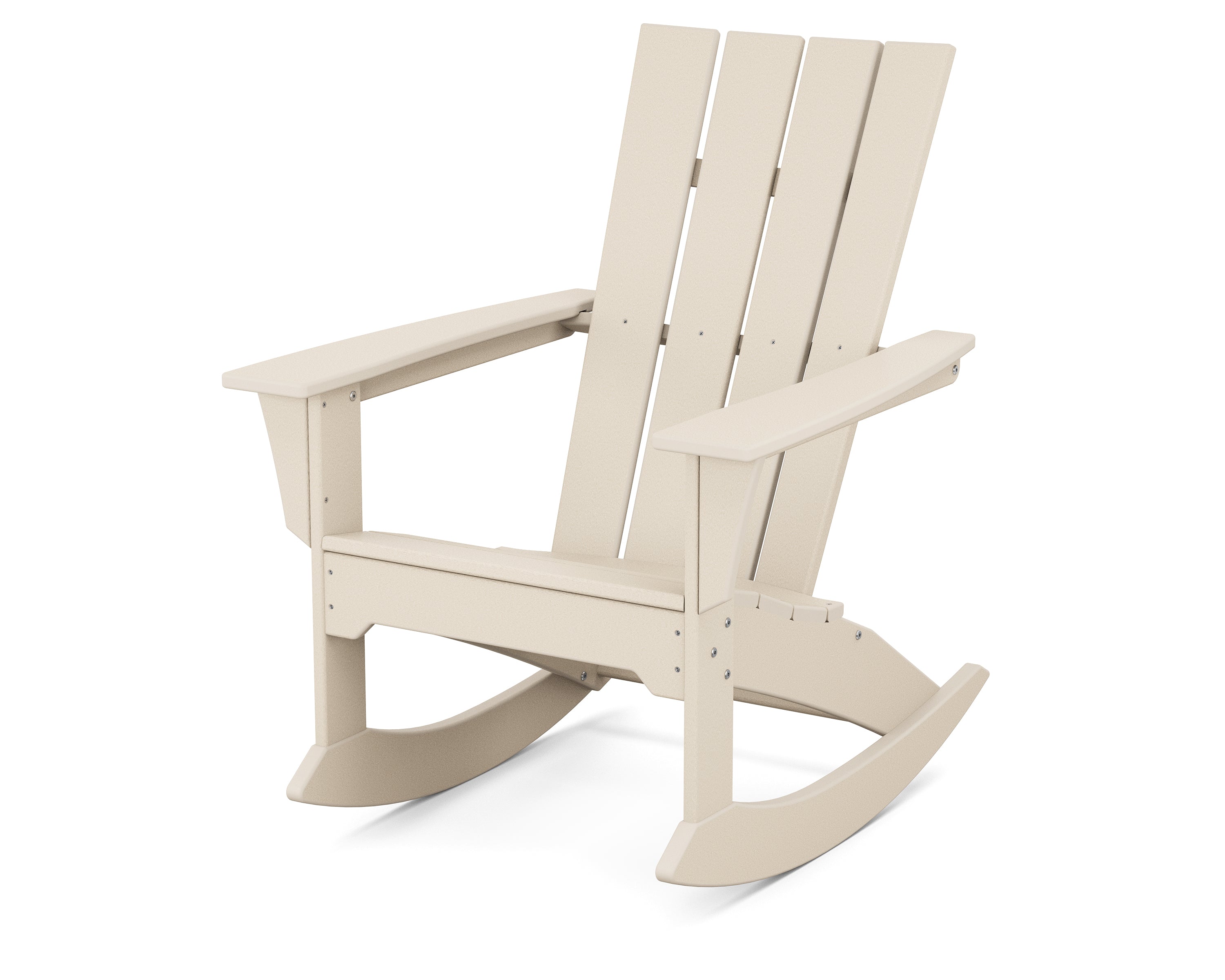 POLYWOOD® Quattro Adirondack Rocking Chair in Sand