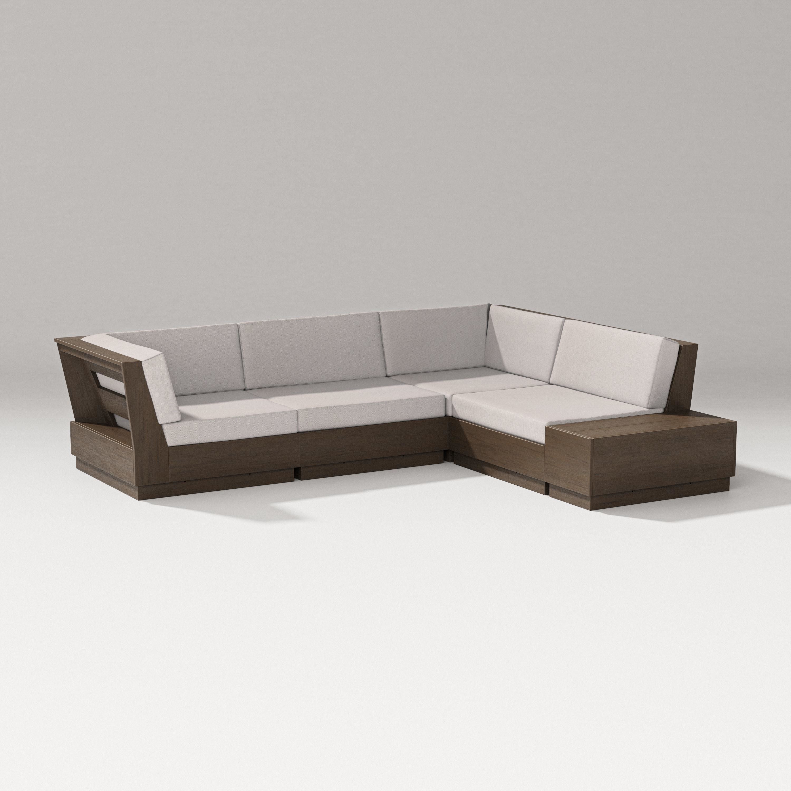 PW Designer Series Elevate Corner Sectional in Kona / Dune Burlap