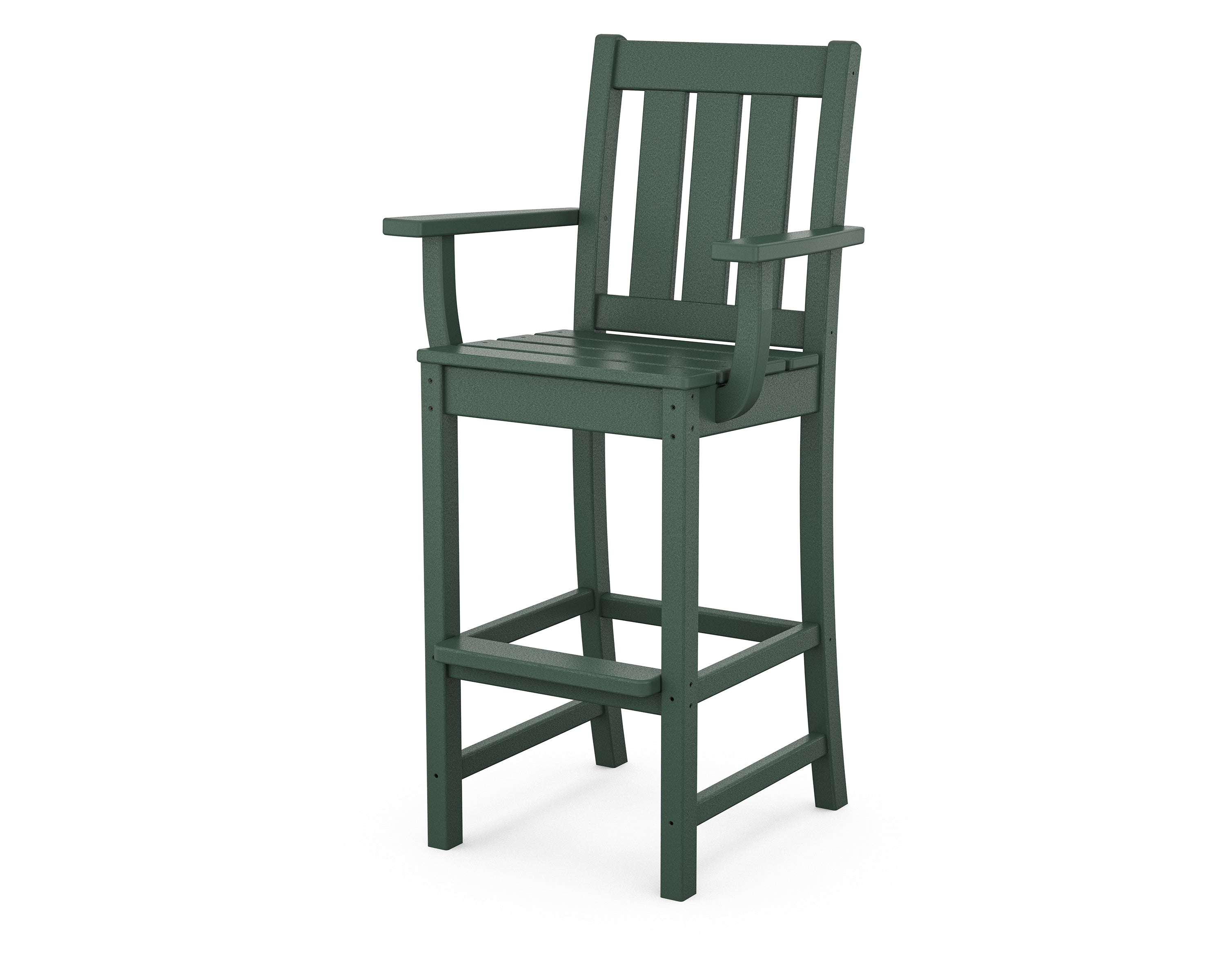 POLYWOOD Oxford Bar Arm Chair in Green
