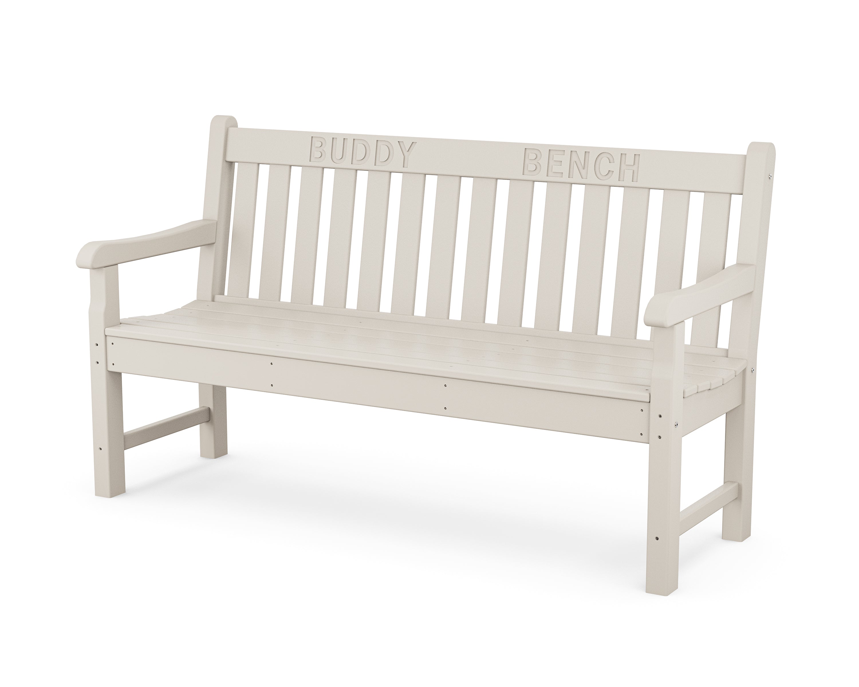 POLYWOOD® 60” Buddy Bench in Sand