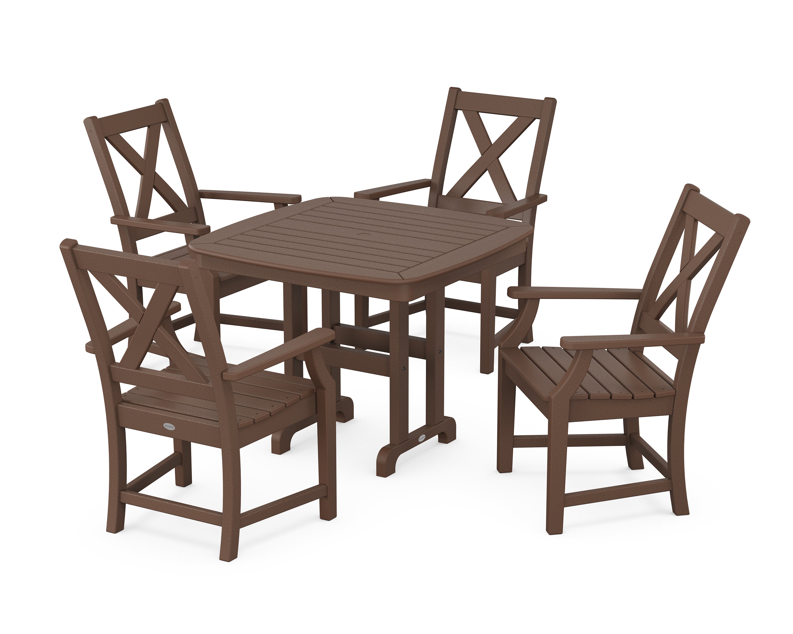 POLYWOOD® Braxton 5-Piece Dining Set in Mahogany