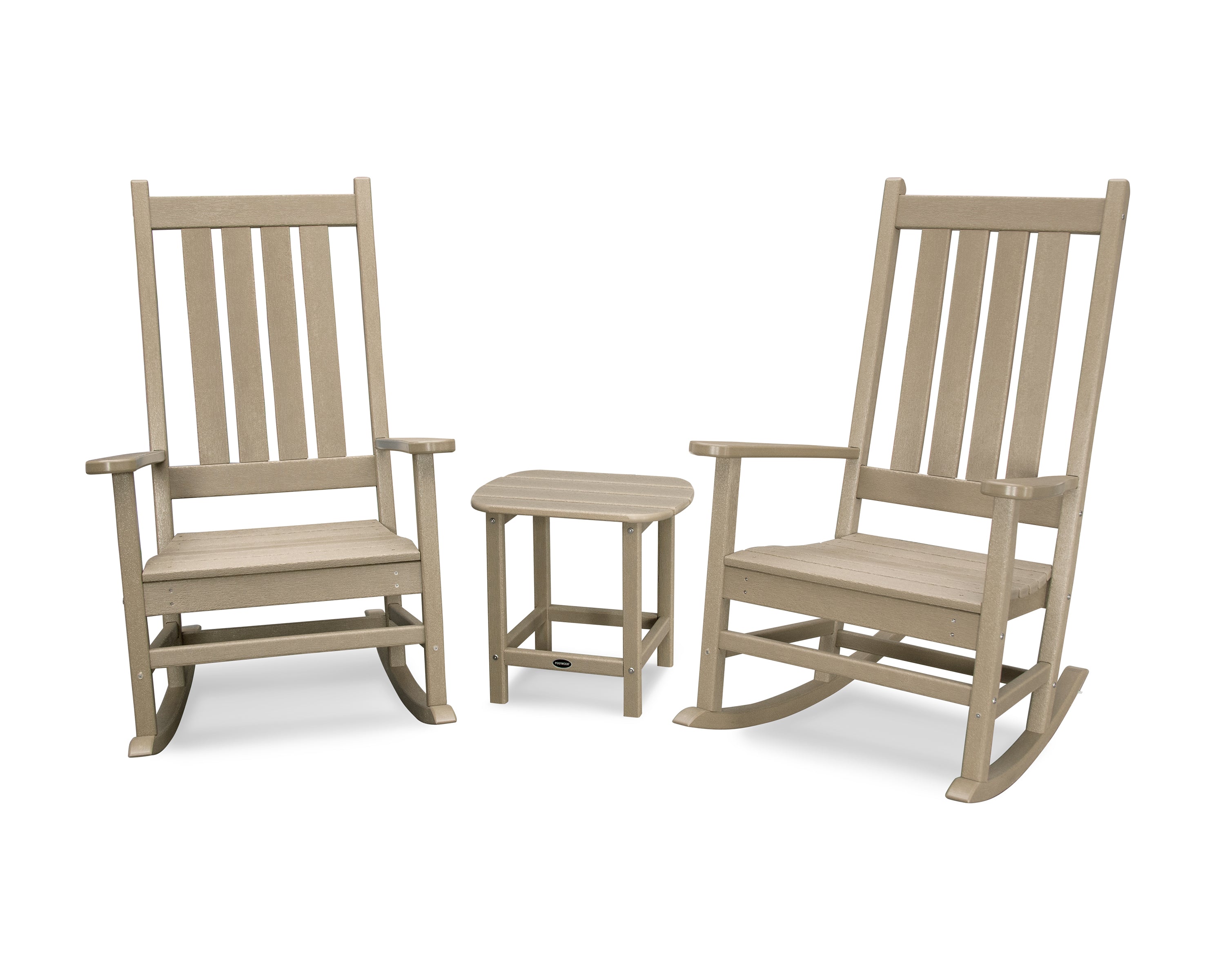 POLYWOOD® Vineyard 3-Piece Rocking Set in Vintage Sahara