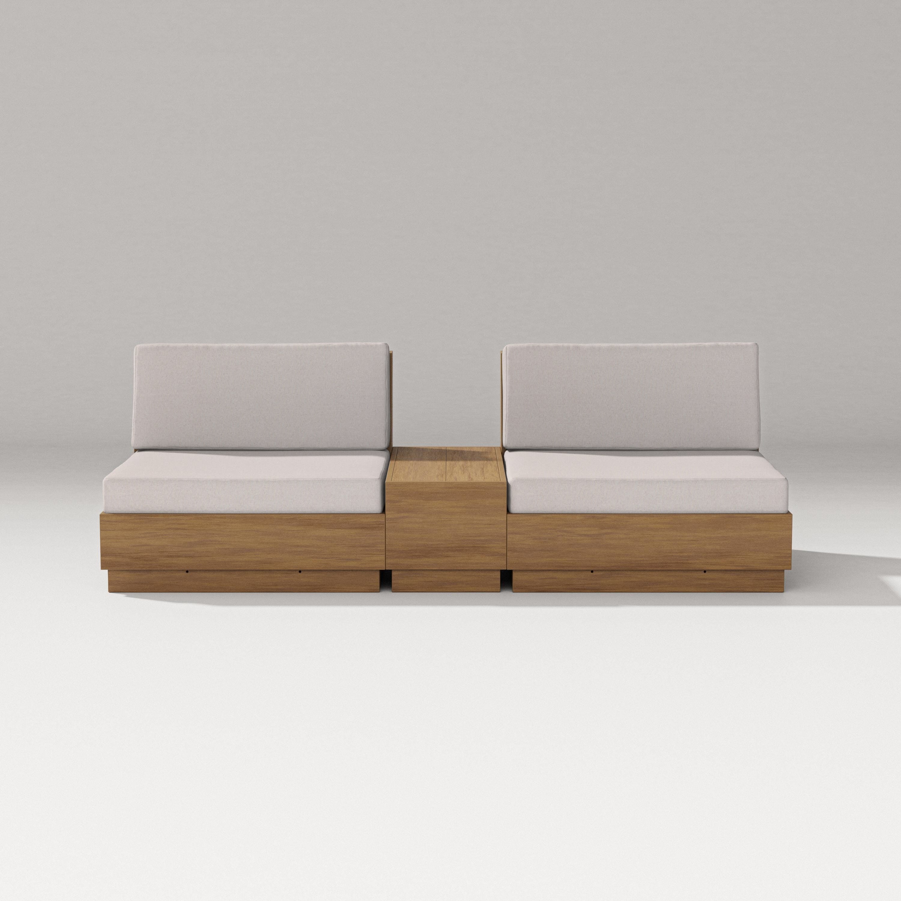 PW Designer Series Elevate Lounge Chair Set in Natural / Dune Burlap