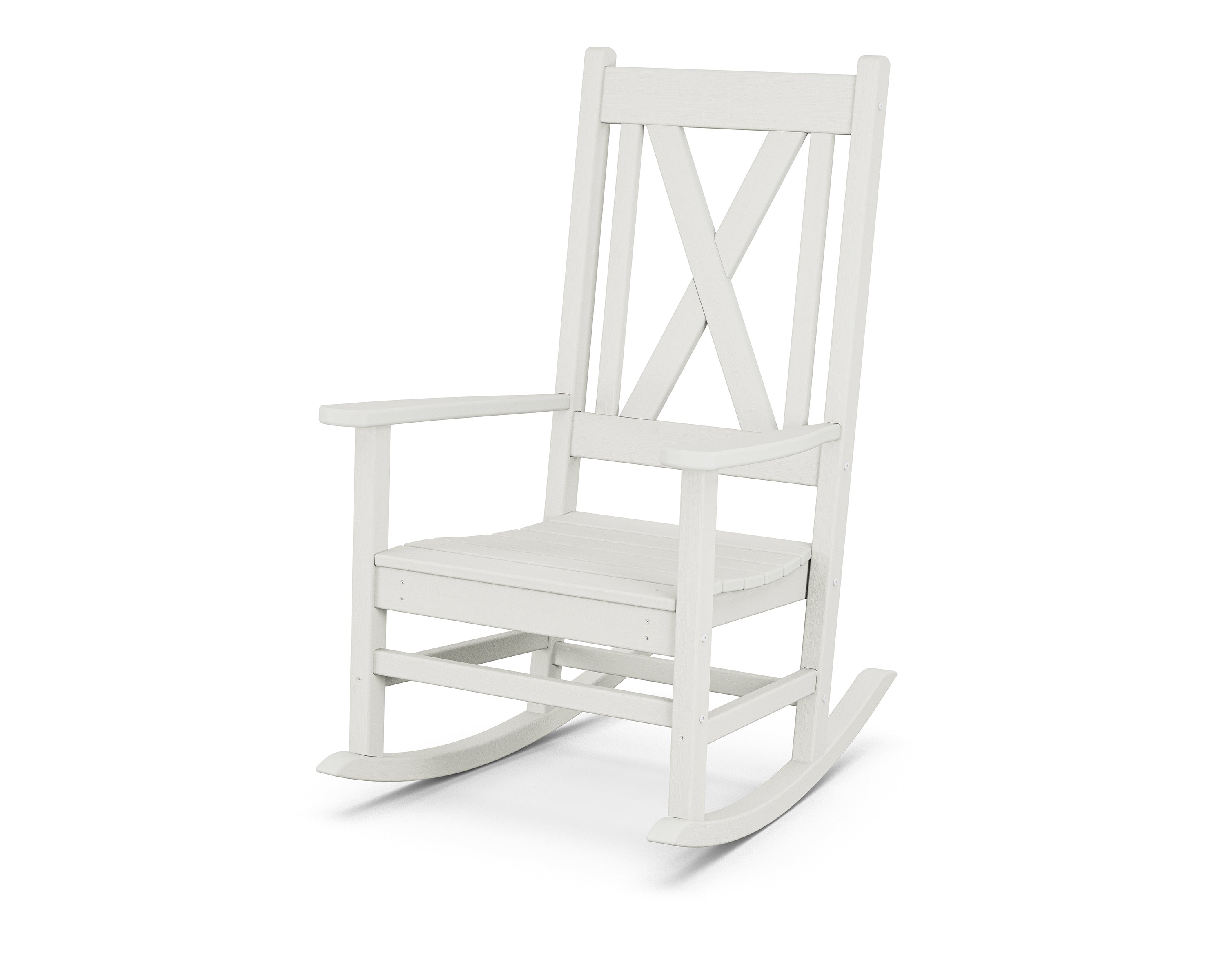 POLYWOOD® Braxton Porch Rocking Chair in Vintage White