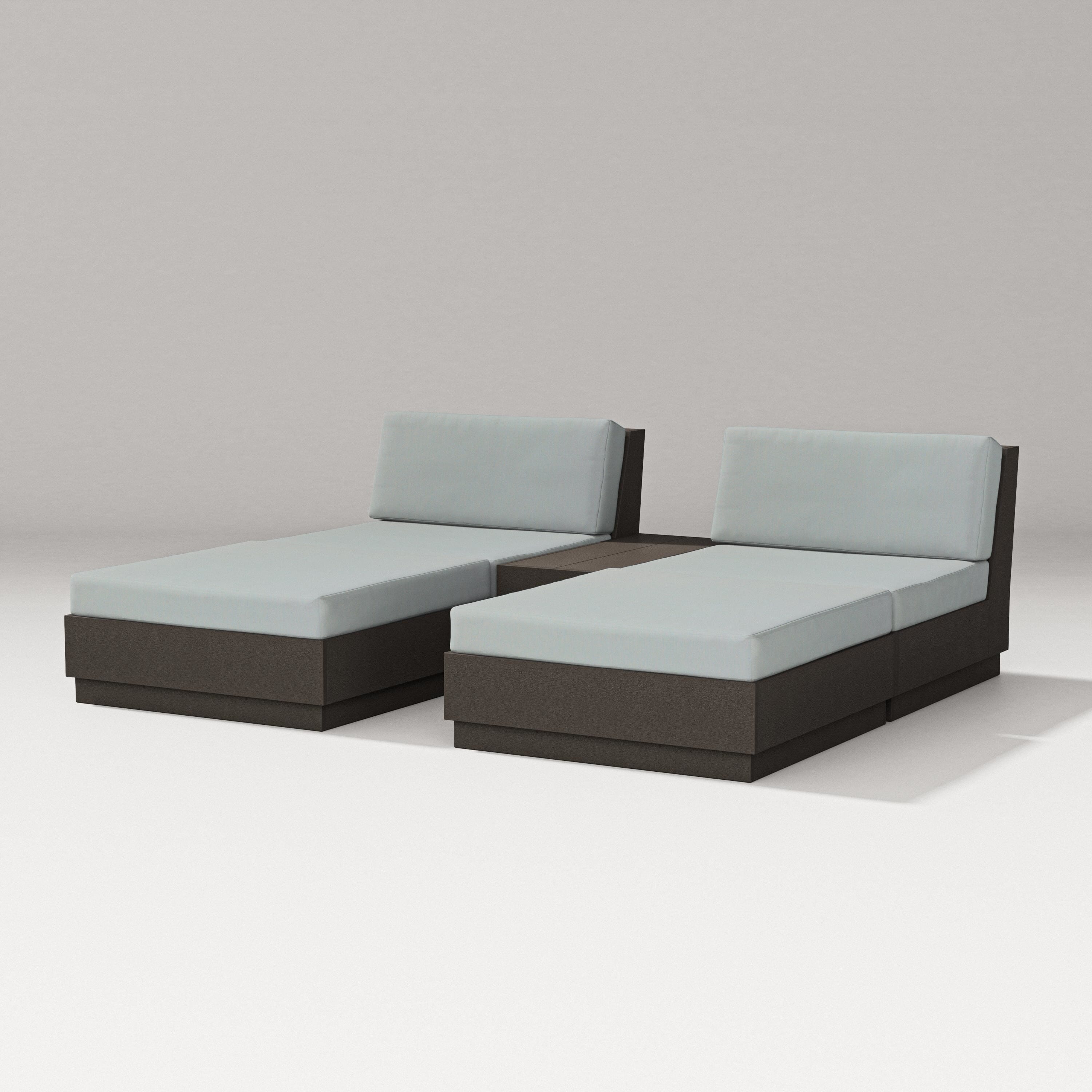 PW Designer Series Elevate Double Chaise Set in Vintage Coffee / Spa