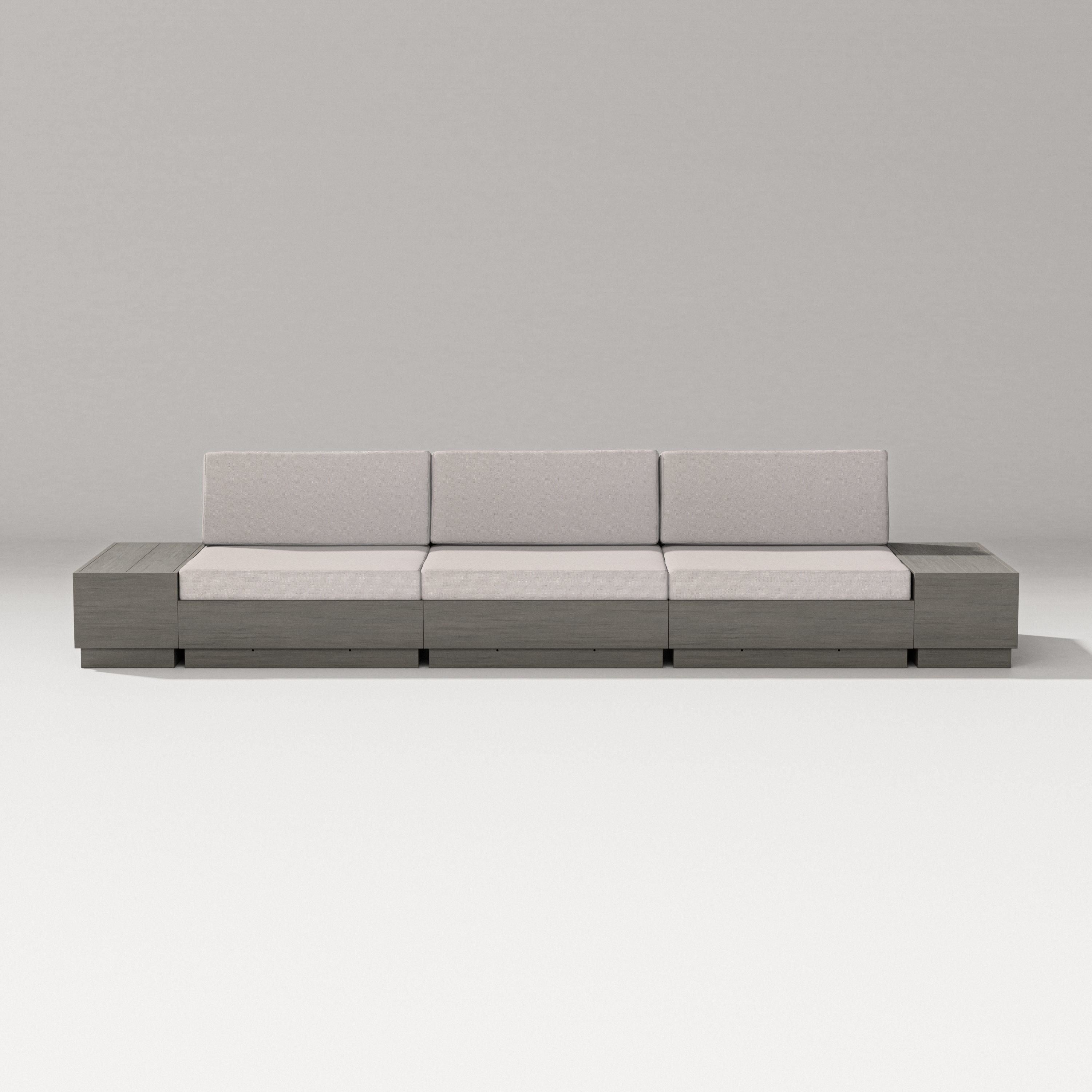 PW Designer Series Elevate Straight Sectional in Driftwood / Dune Burlap