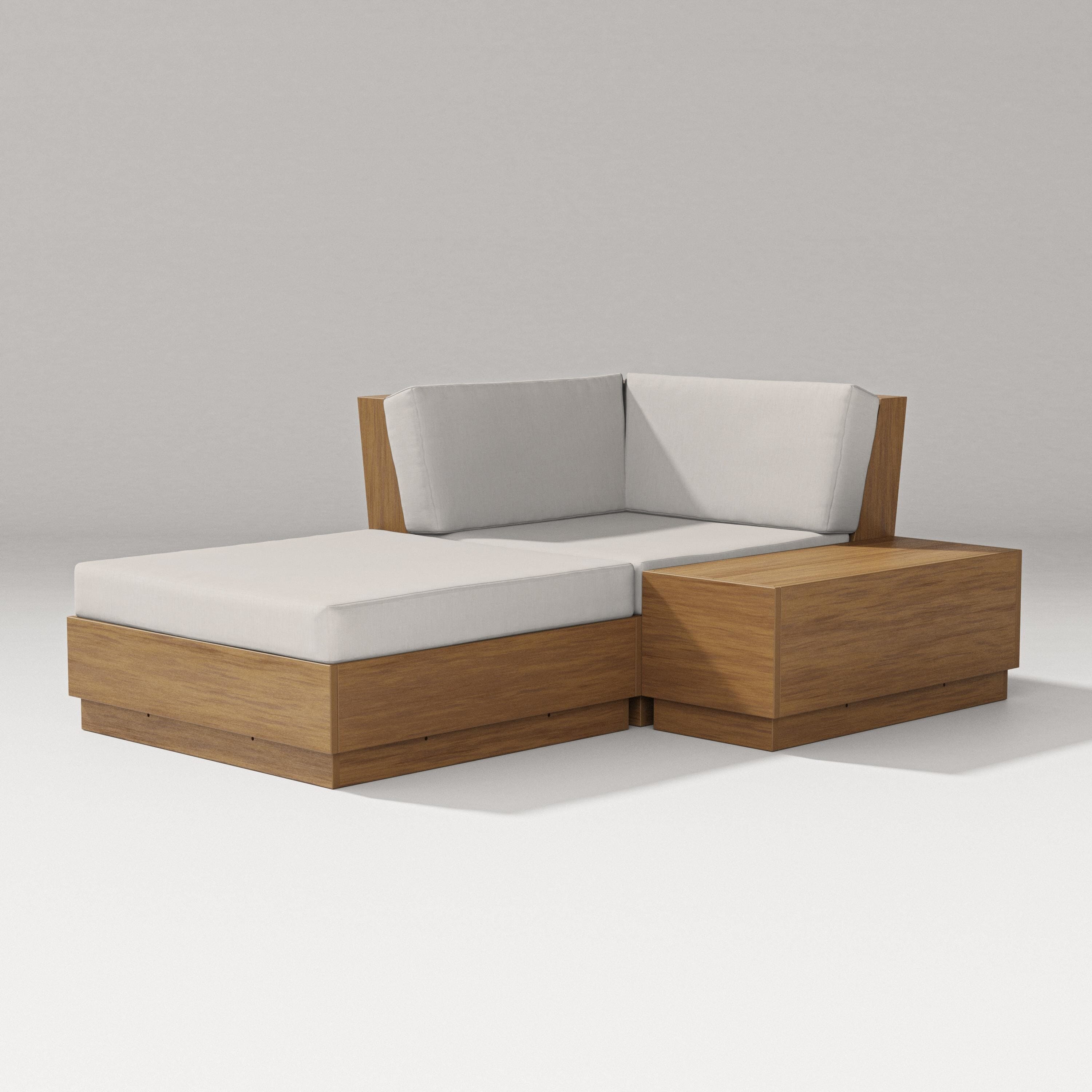 PW Designer Series Elevate Corner Chaise in Natural / Cast Ash
