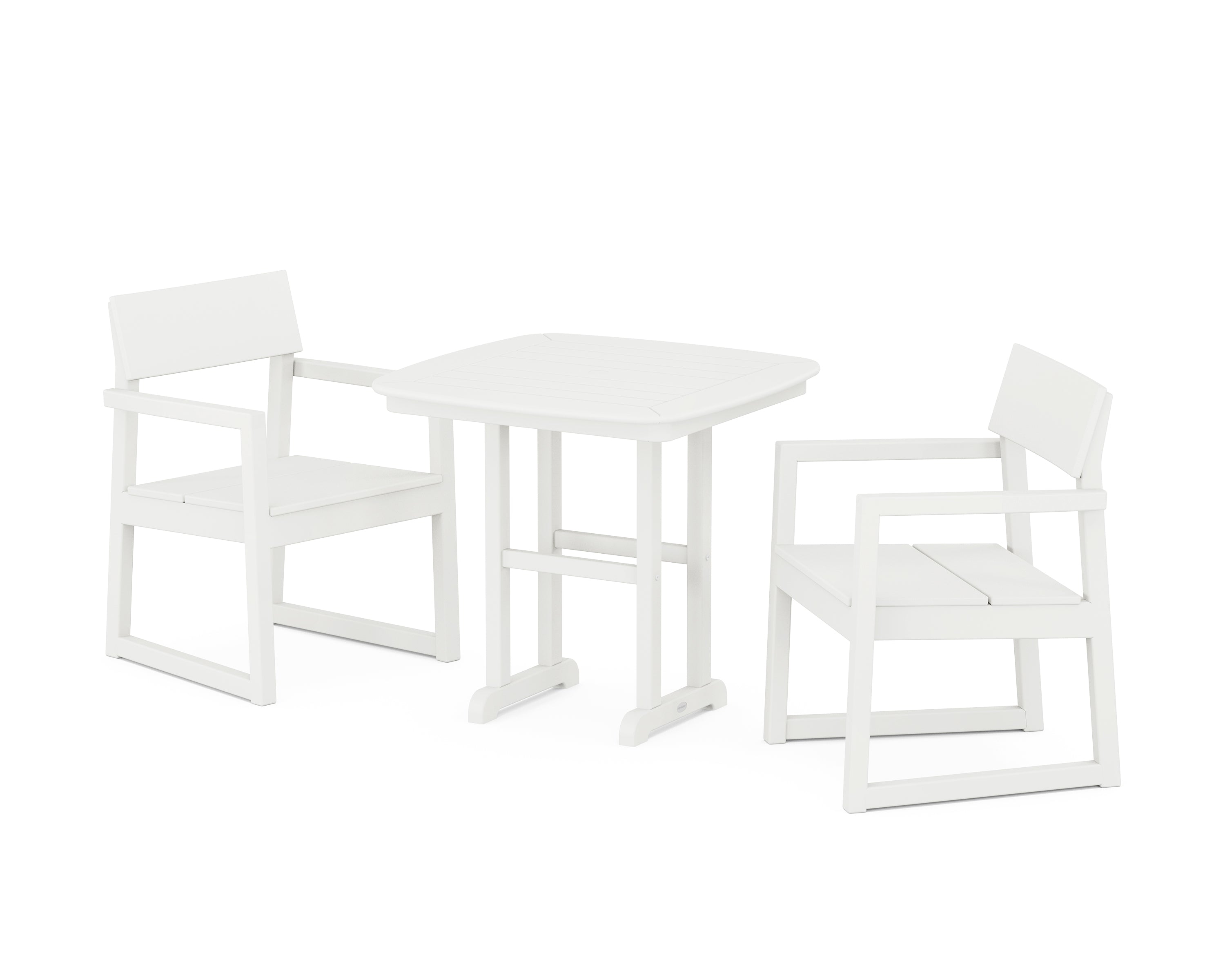 POLYWOOD® EDGE 3-Piece Dining Set in Vintage White