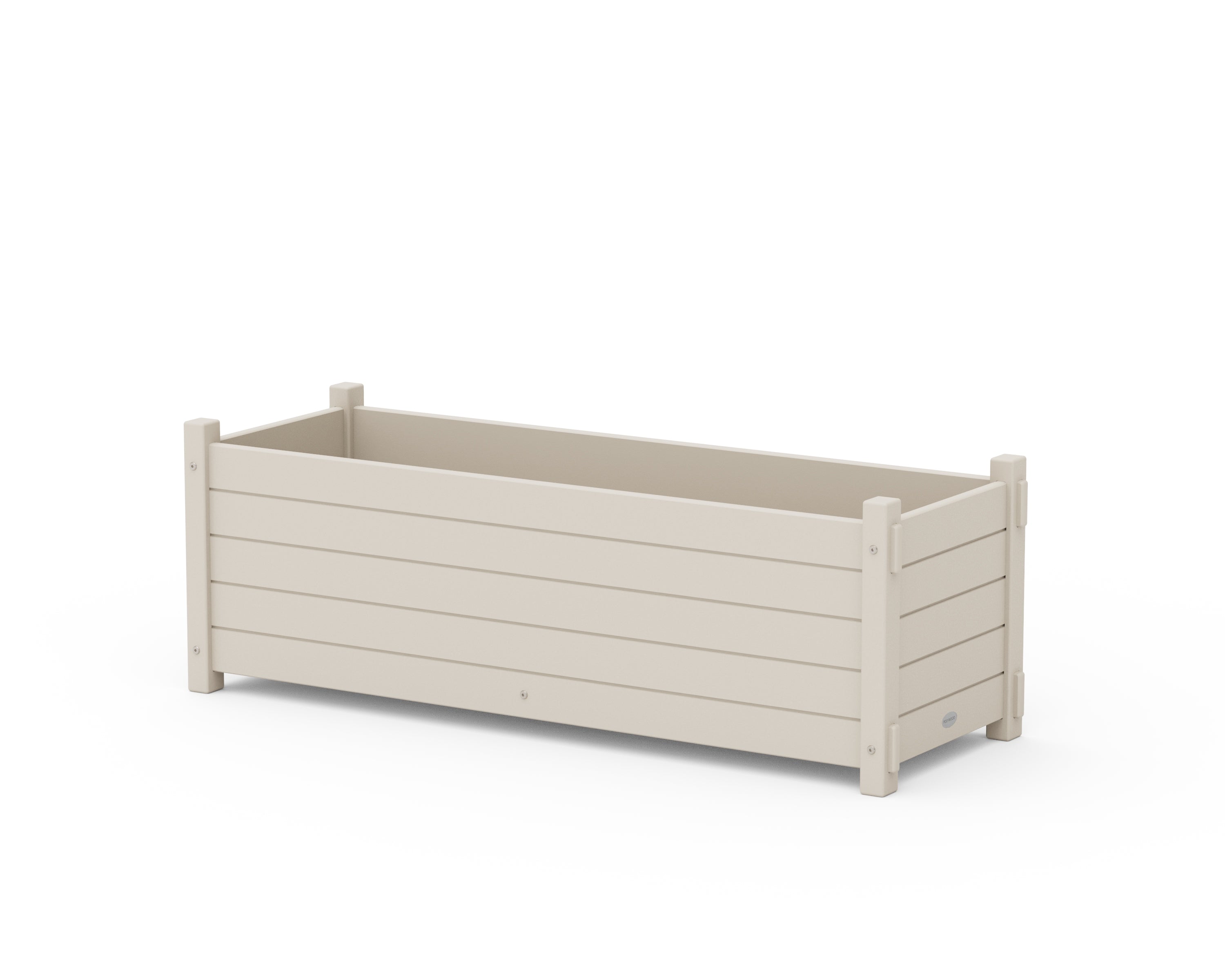 POLYWOOD Nautical Rectangle Triple Planter Box in Sand
