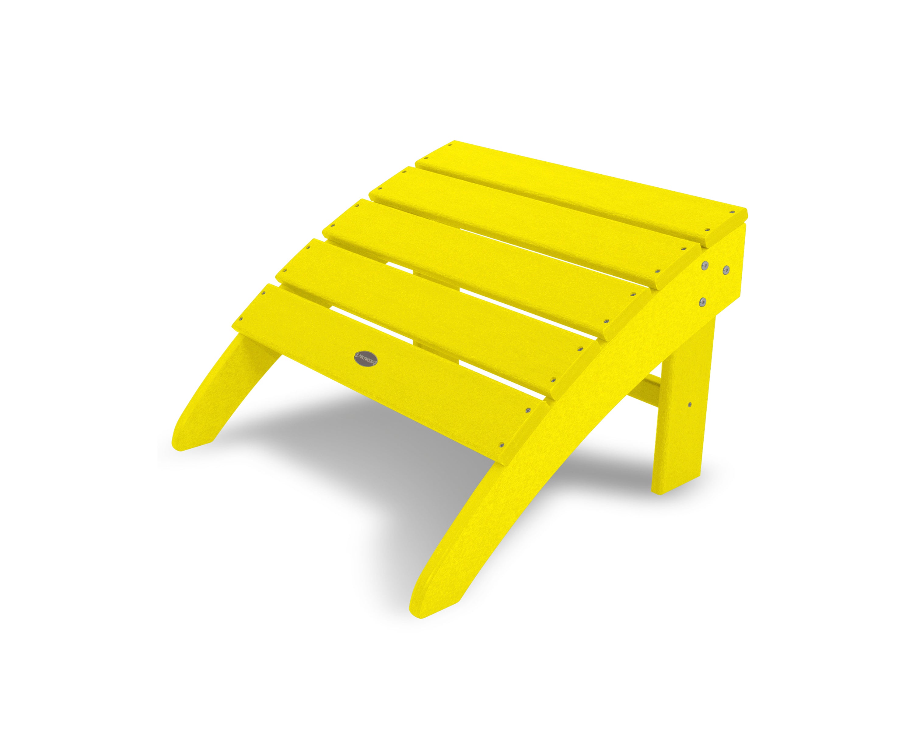 POLYWOOD South Beach Adirondack Ottoman in Lemon