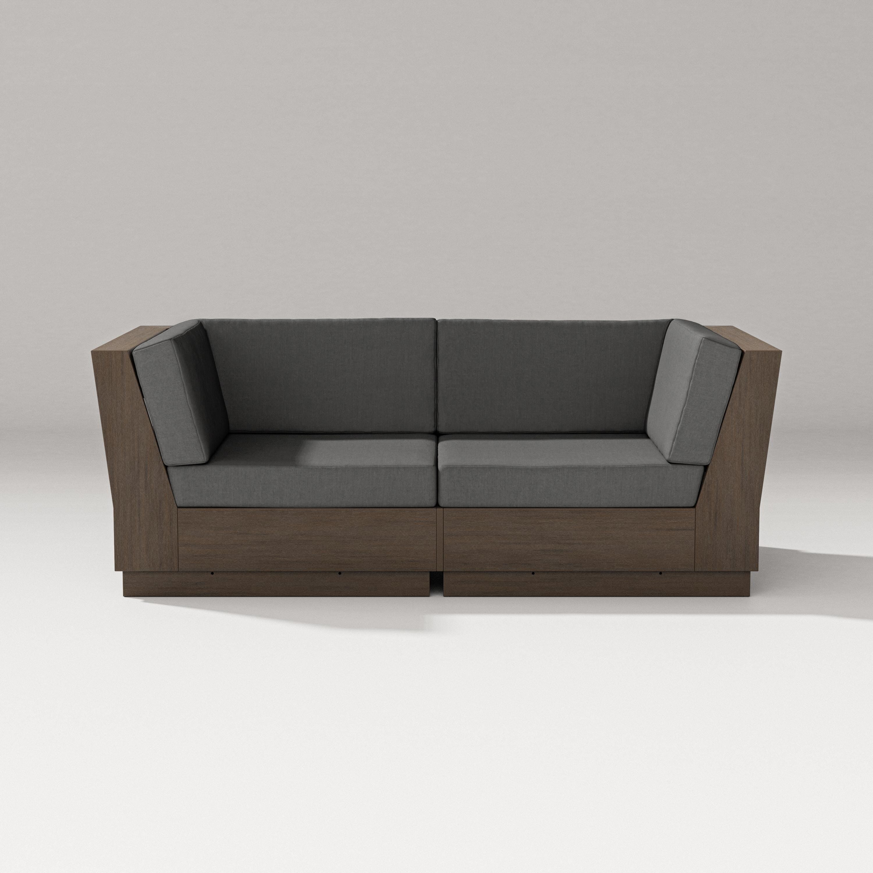 PW Designer Series Elevate Loveseat Sectional in Kona / Spectrum Carbon