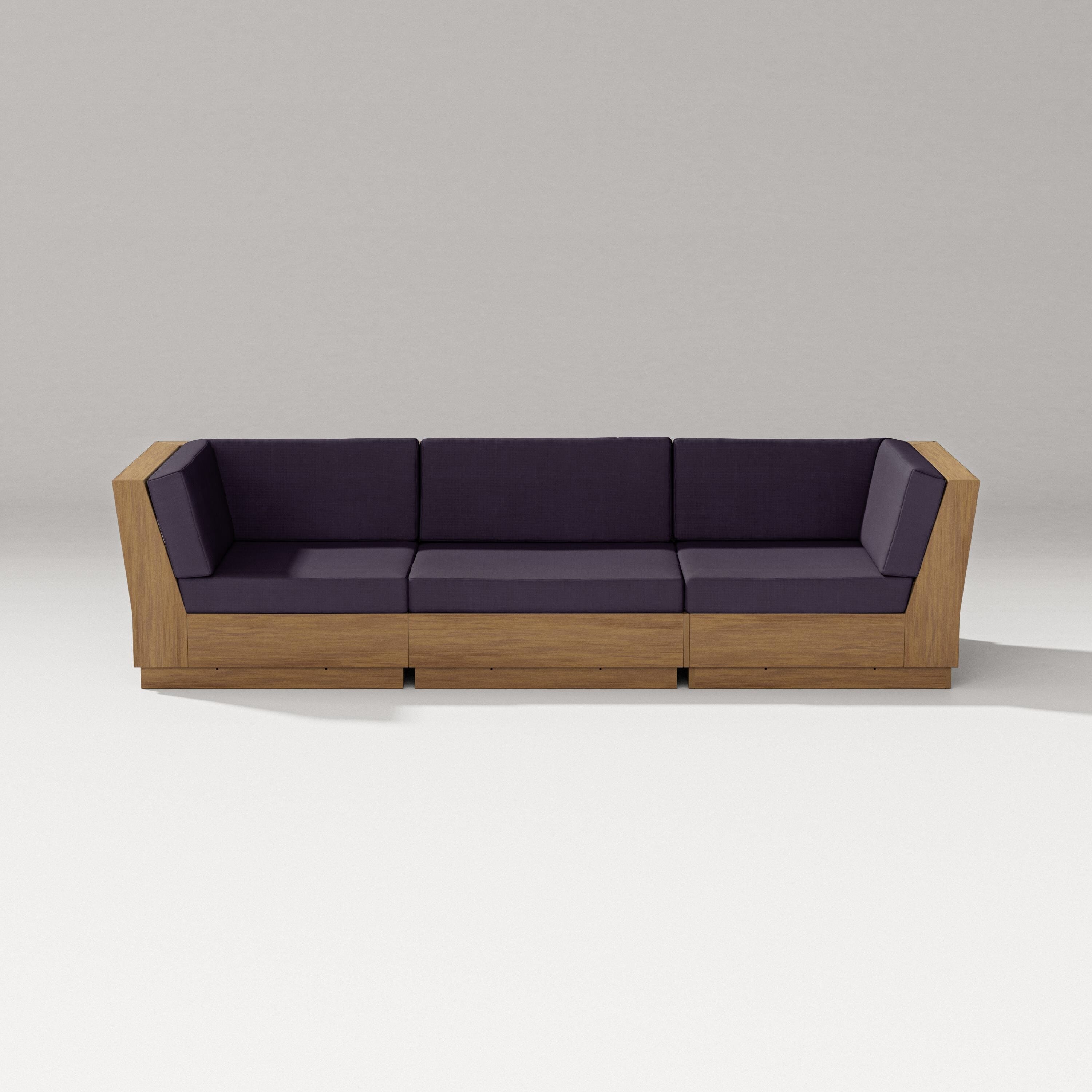 PW Designer Series Elevate Sofa Sectional in Natural / Navy Linen