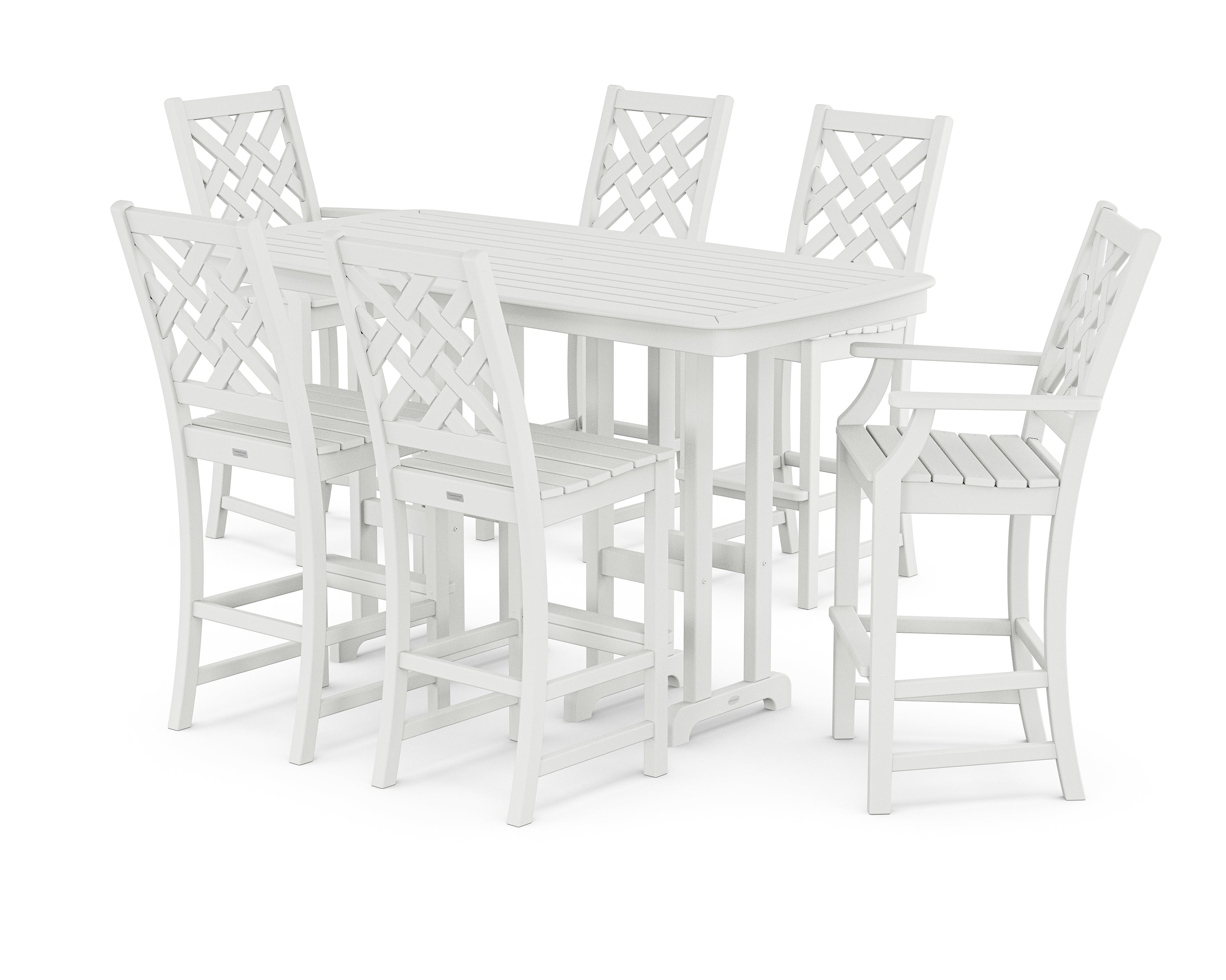 Country Living Wovendale 7-Piece Bar Set in White
