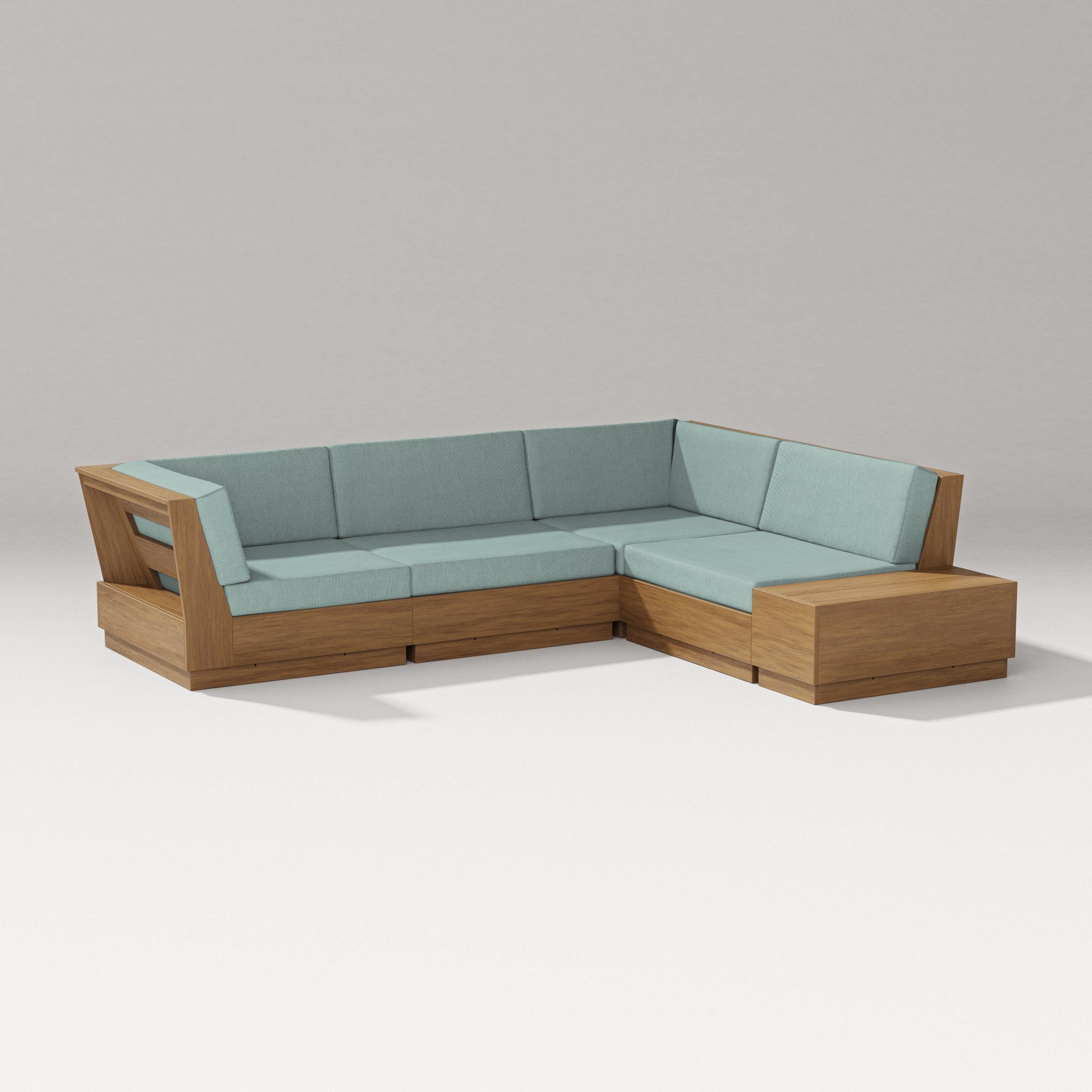 PW Designer Series Elevate Corner Sectional in Natural / Glacier Spa