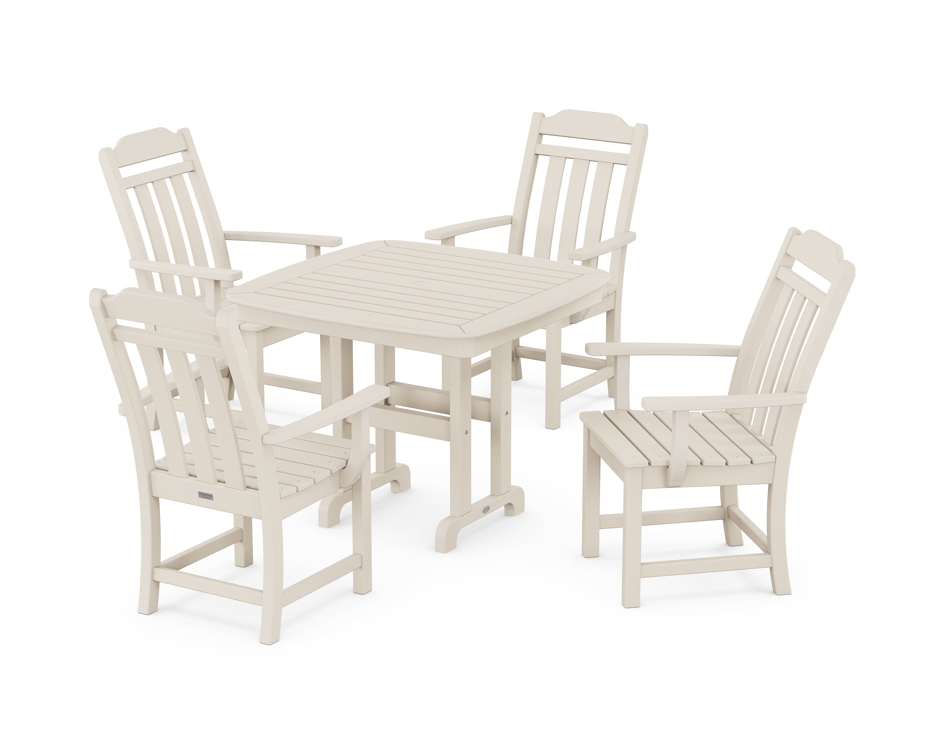 Polywood Country Living 5-Piece Dining Set in Sand