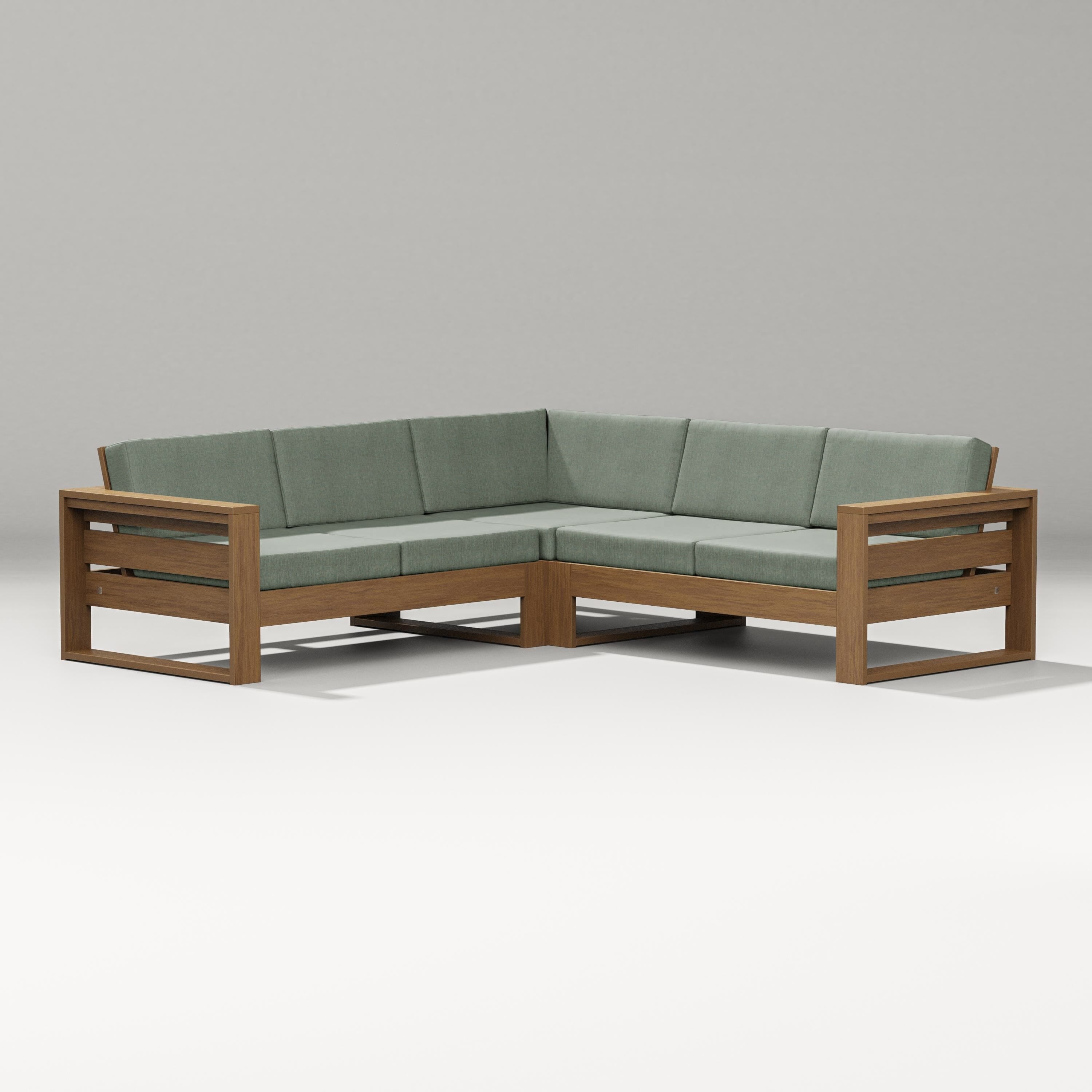 PW Designer Series Latitude Corner Sectional in Natural / Cast Sage