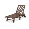 Country Living Wovendale Chaise with Wheels in Mahogany