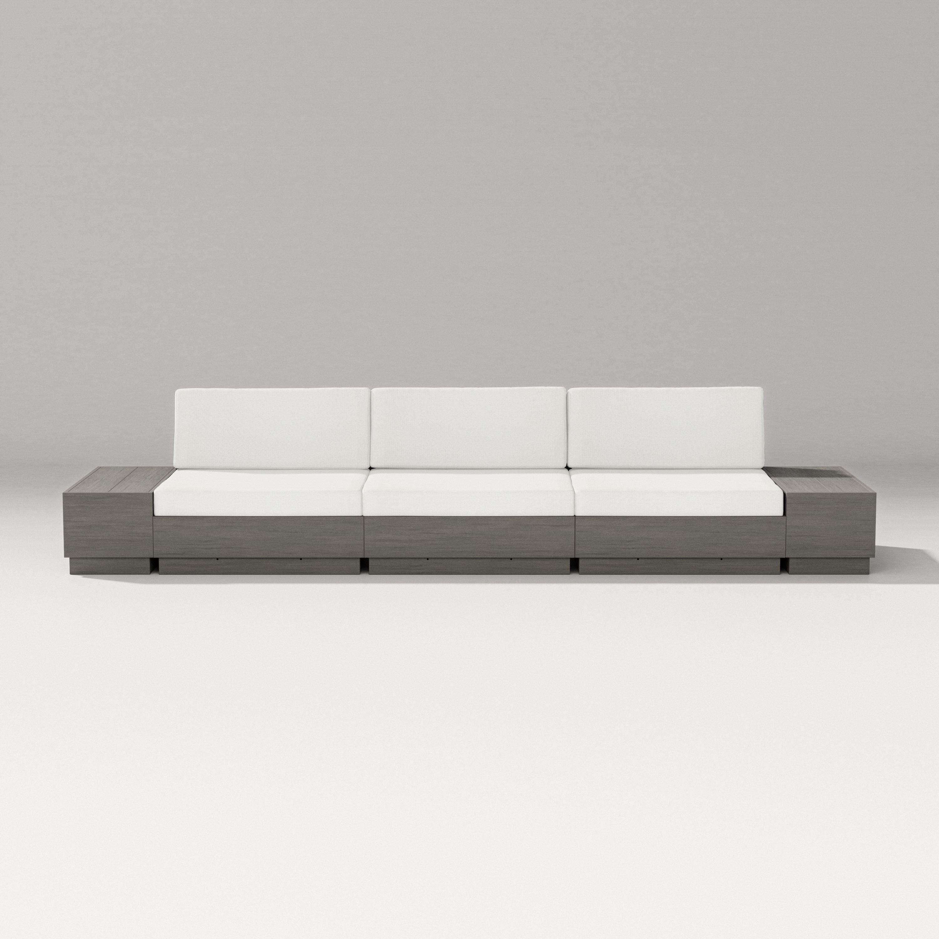 PW Designer Series Elevate Straight Sectional in Driftwood / Natural Linen