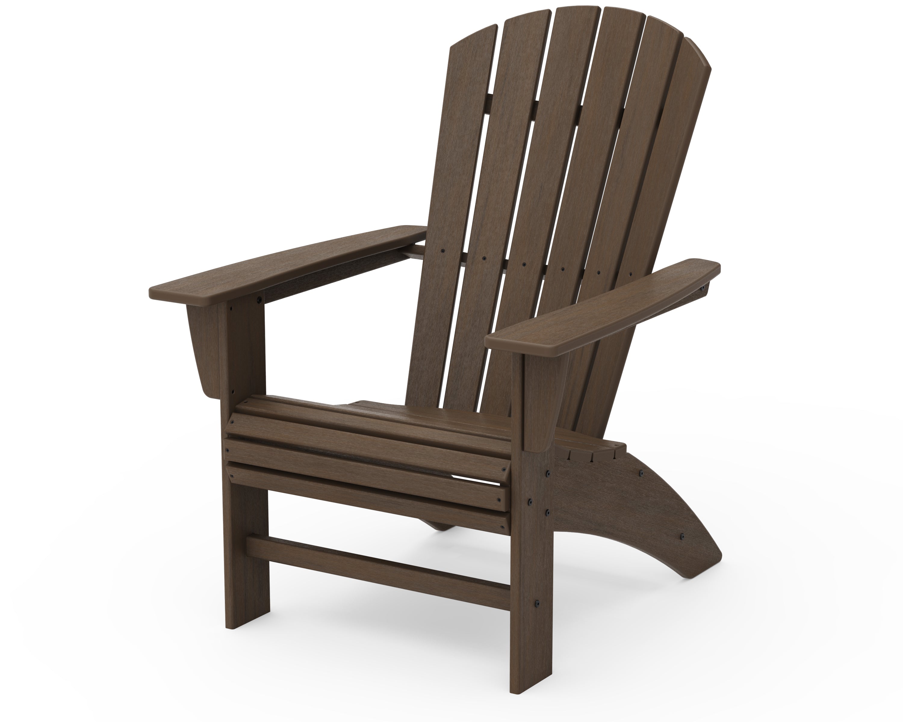 POLYWOOD Nautical Curveback Adirondack Chair in Kona