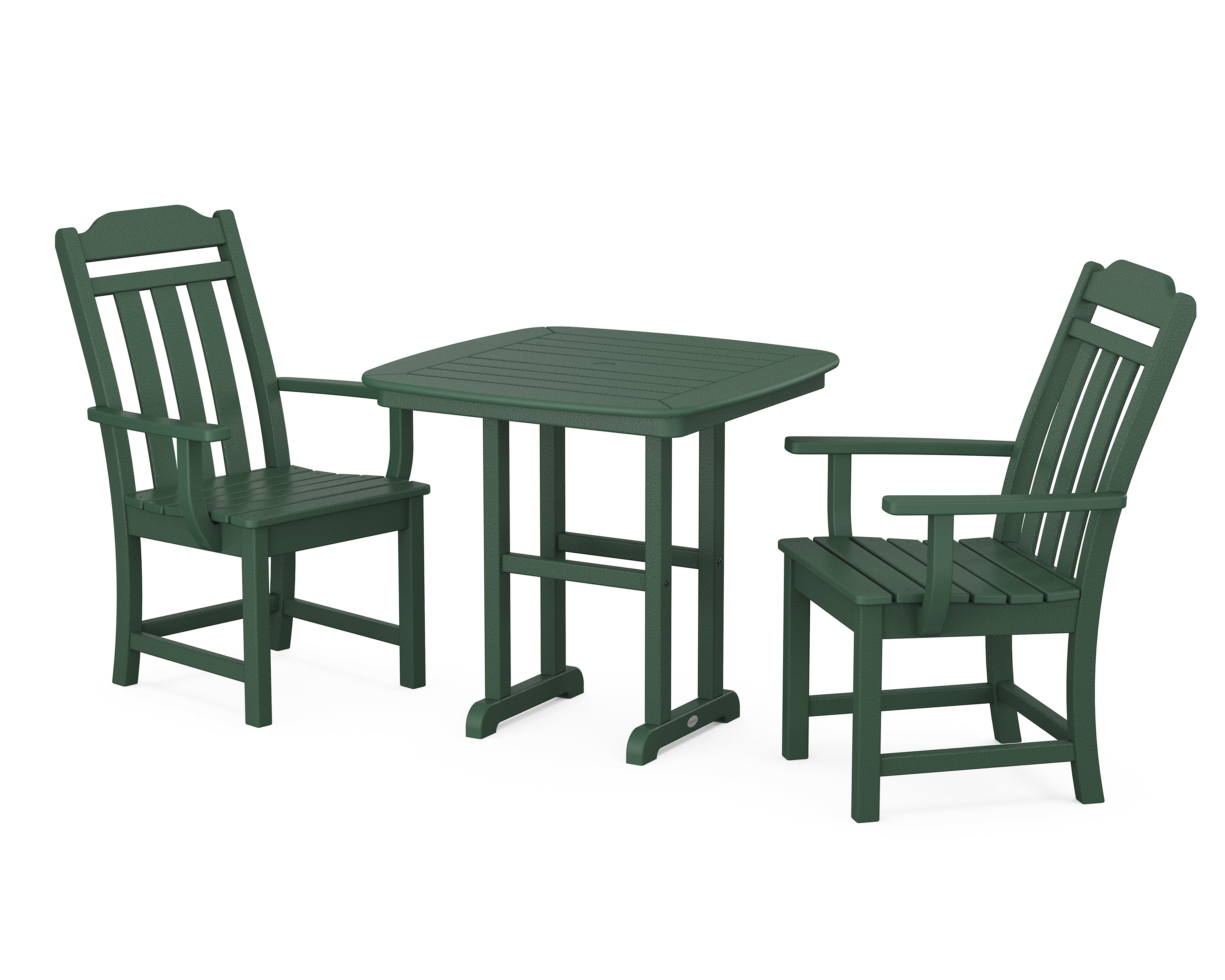 Polywood Country Living 3-Piece Dining Set in Green