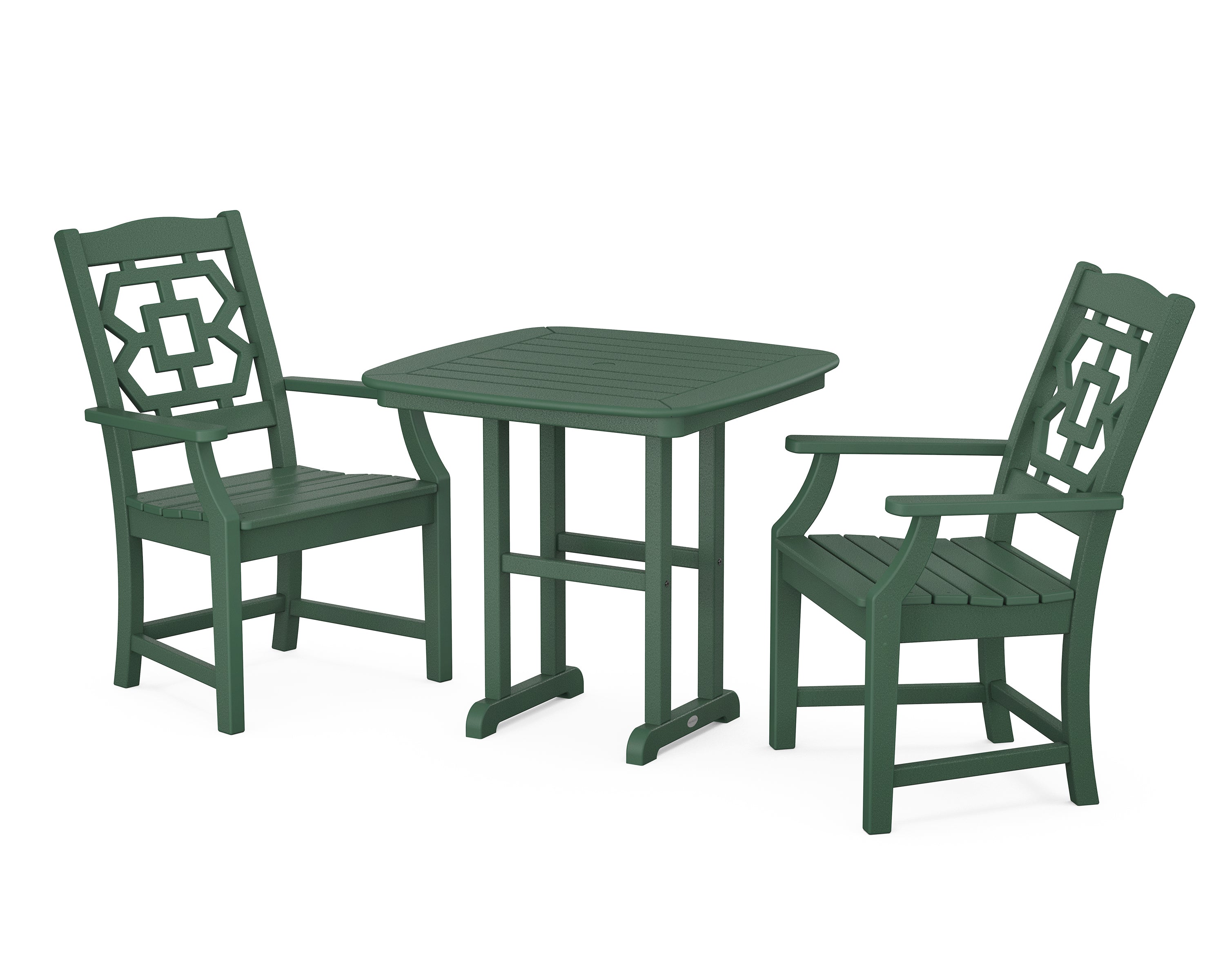 Martha Stewart by POLYWOOD® Chinoiserie 3-Piece Dining Set in Green