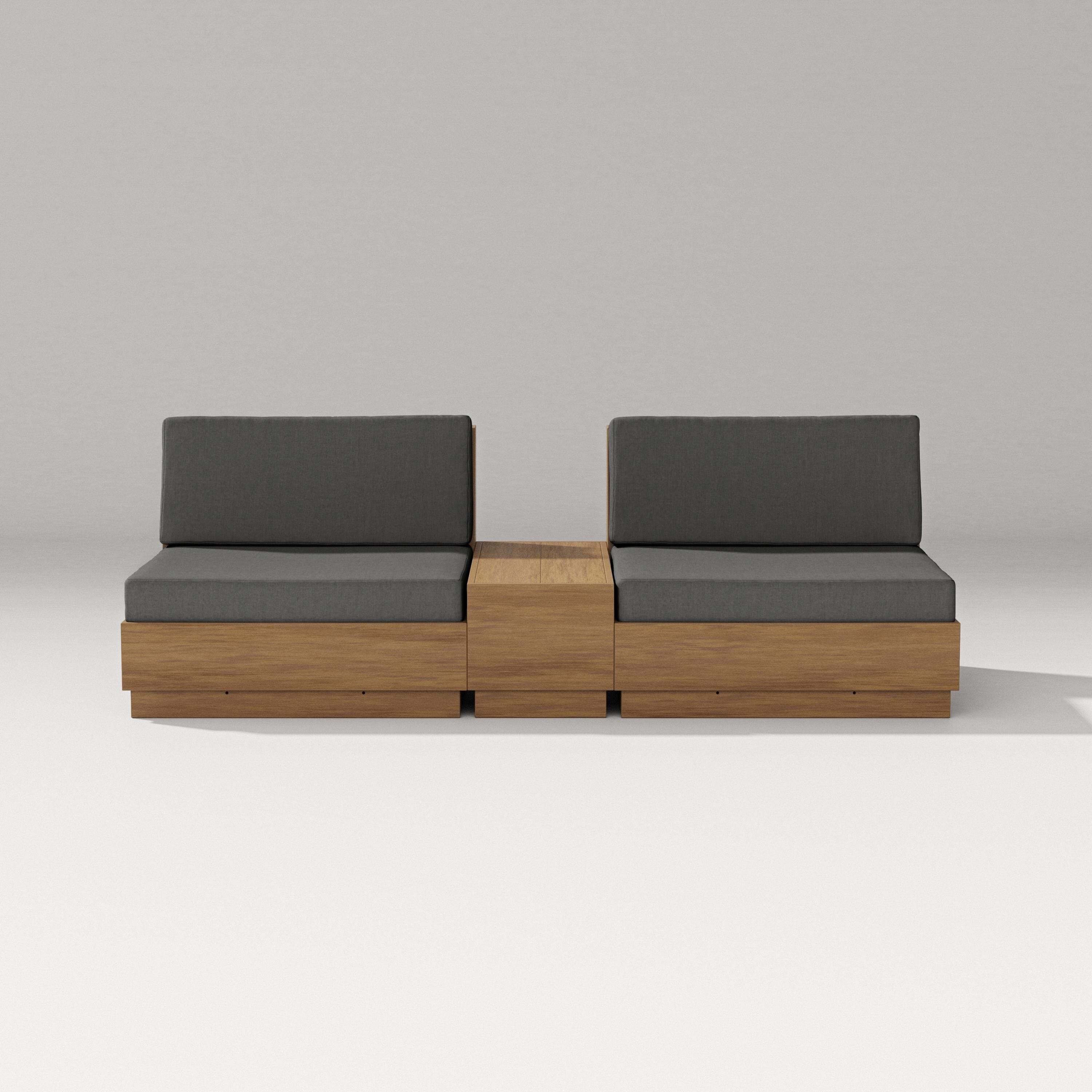 PW Designer Series Elevate Lounge Chair Set in Natural / Spectrum Carbon