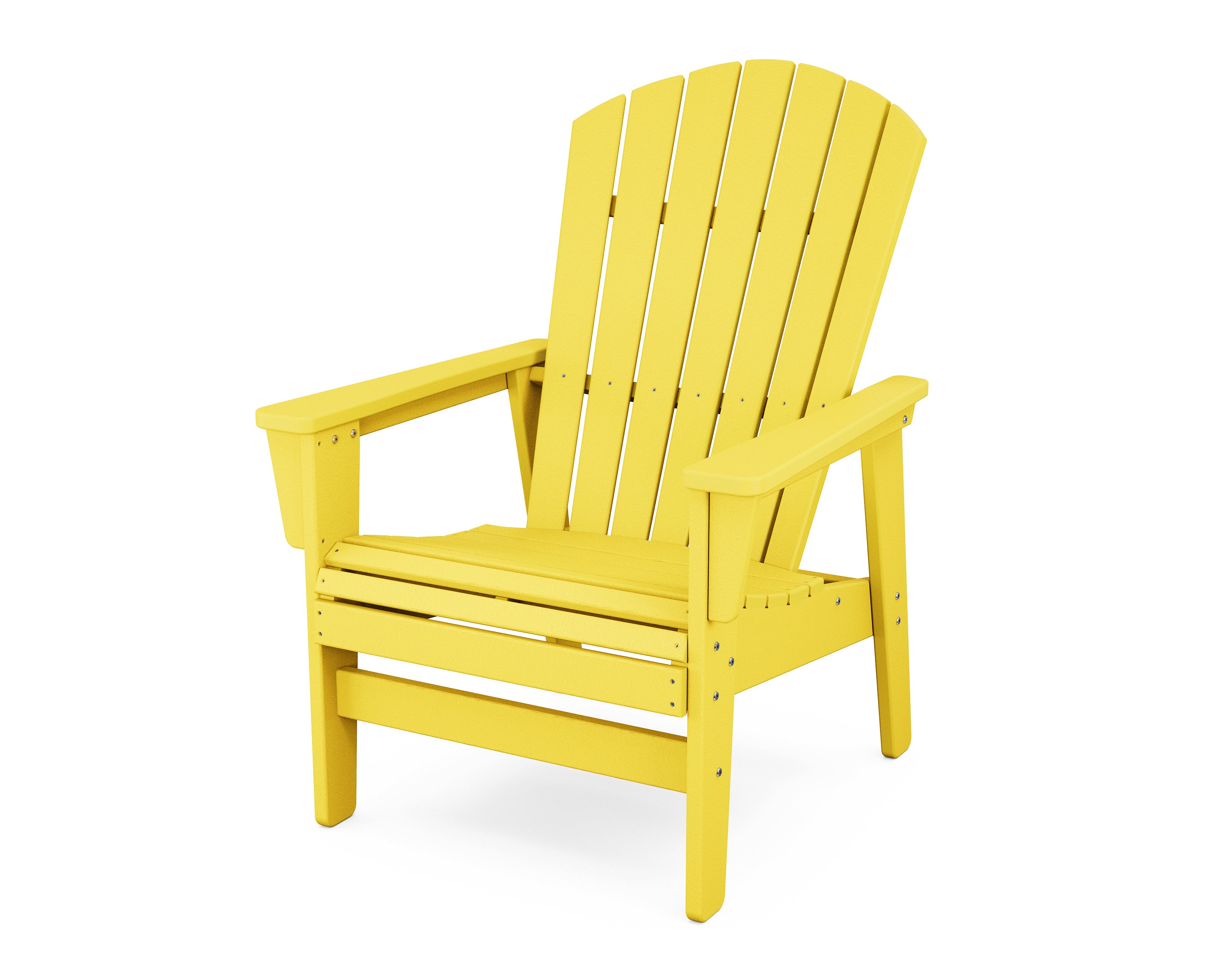 POLYWOOD Nautical Grand Upright Adirondack Chair in Lemon