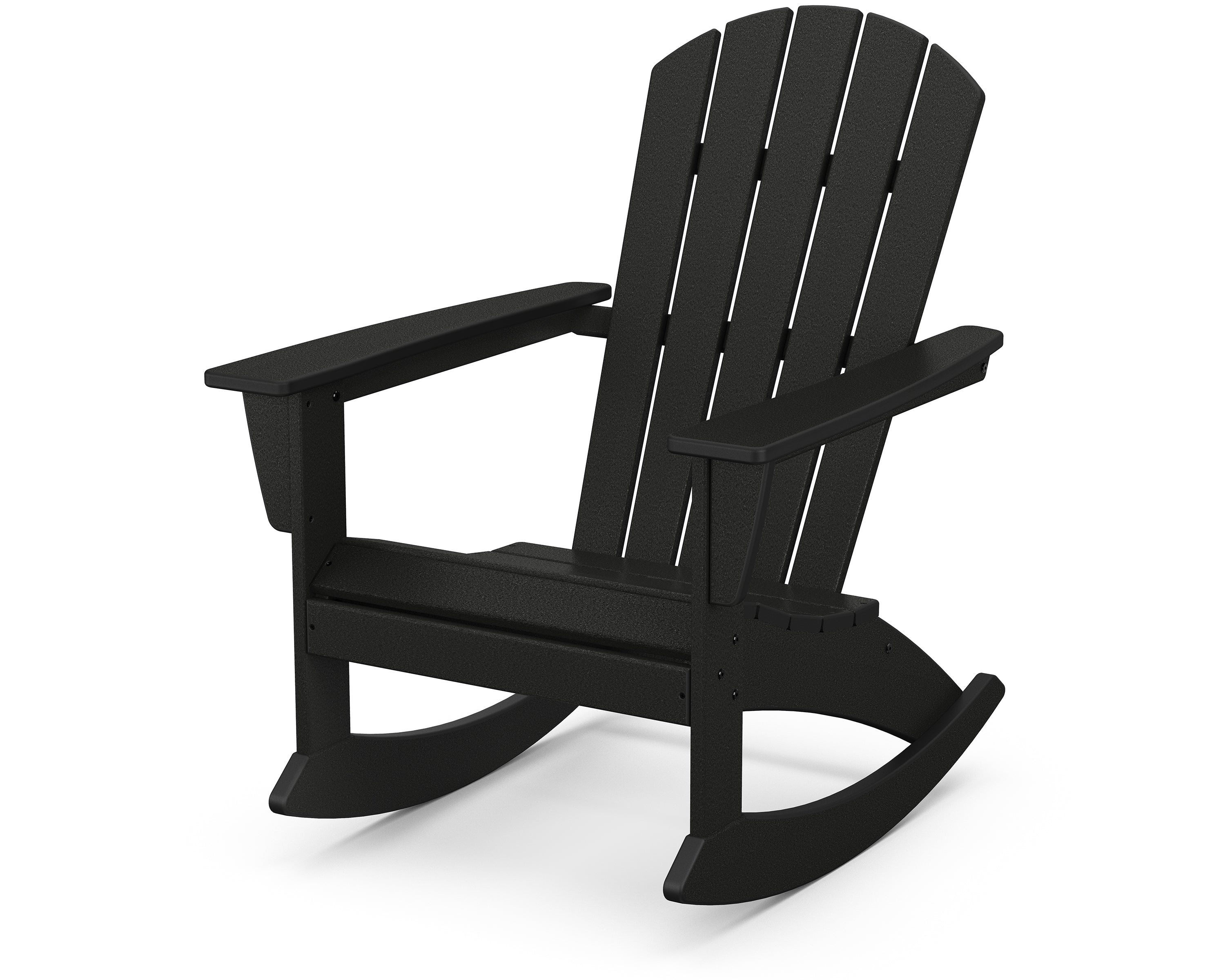 POLYWOOD® Nautical Adirondack Rocking Chair in Black