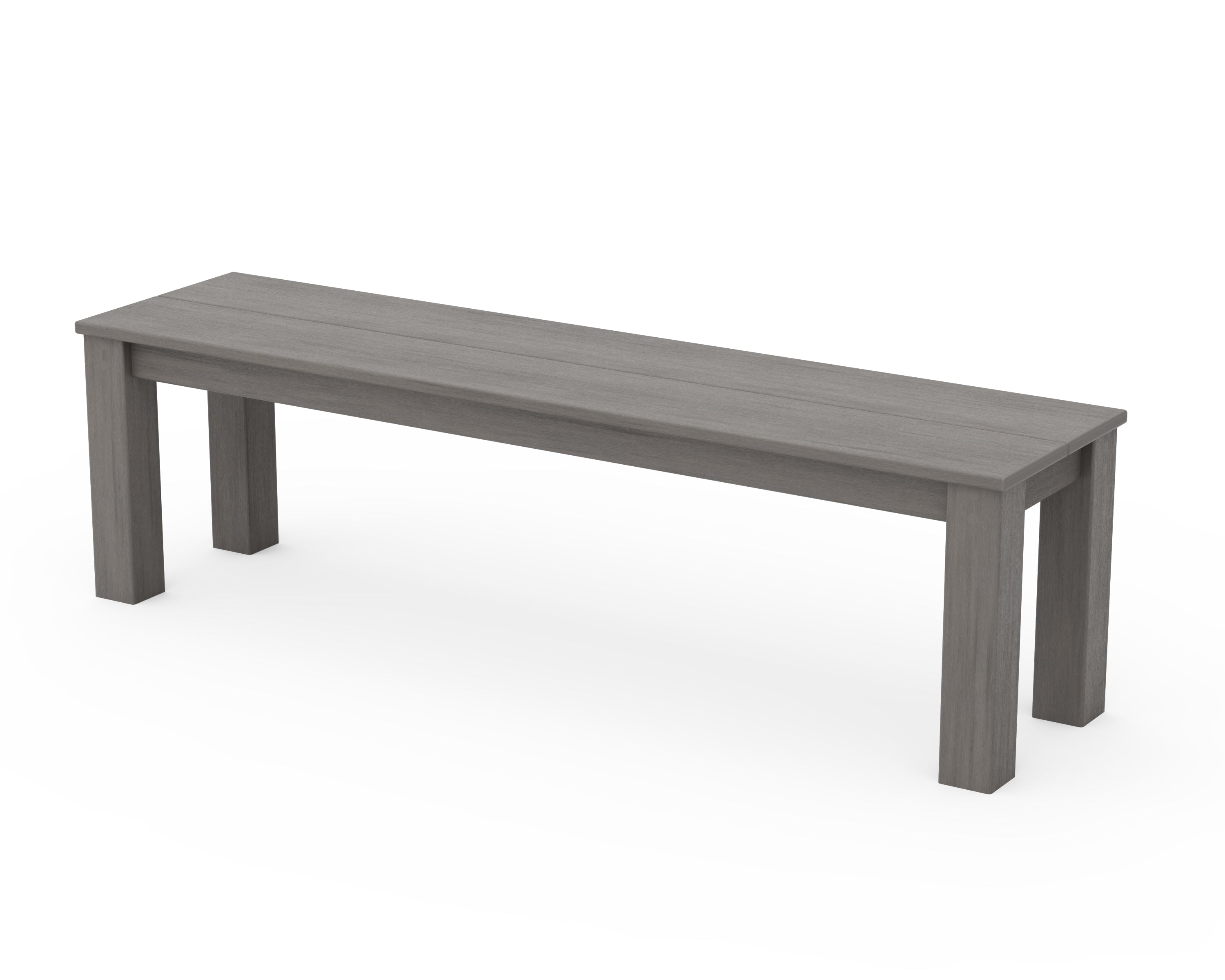 POLYWOOD Parsons 60” Bench in Driftwood