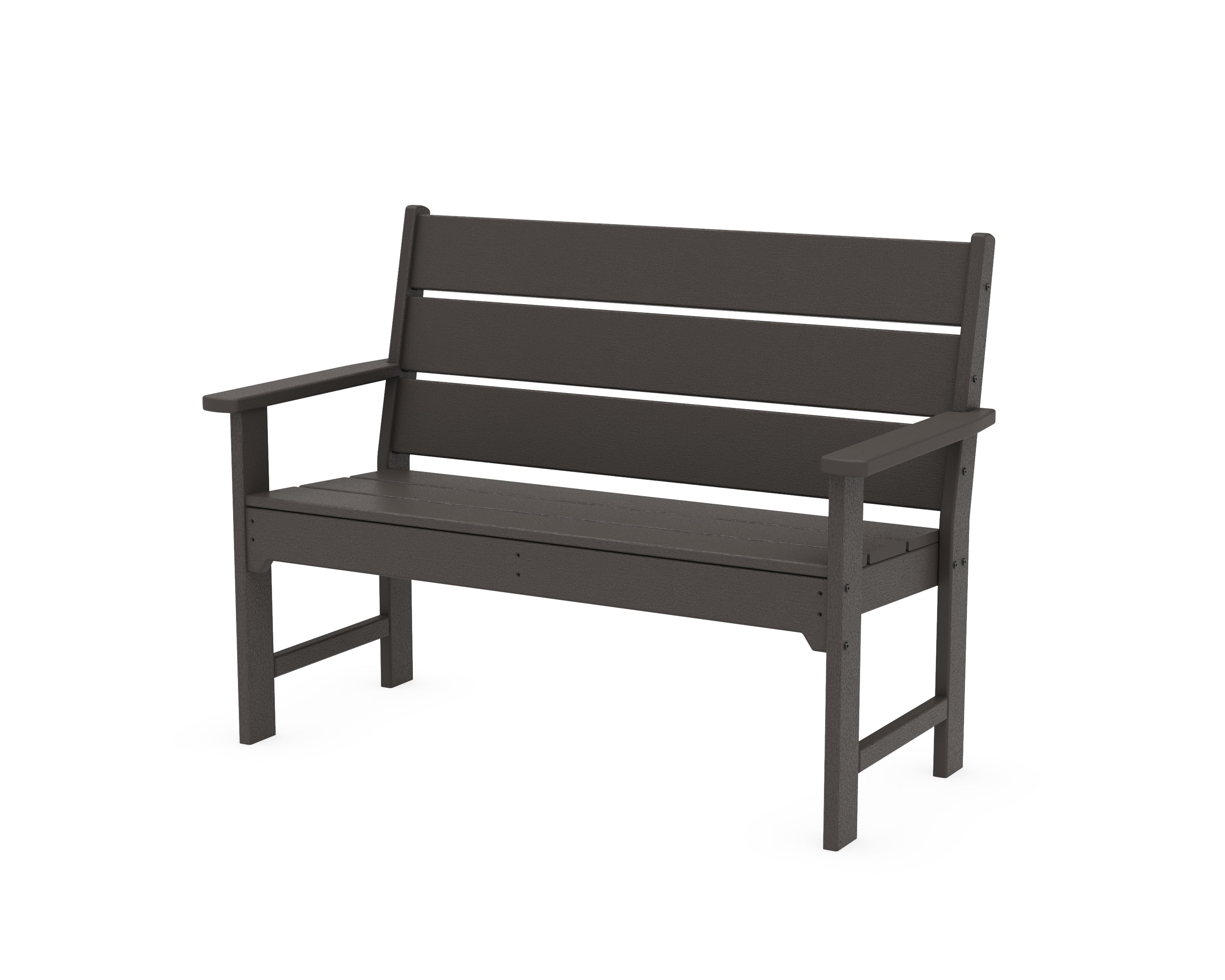 POLYWOOD Lakeside 48" Bench in Vintage Coffee