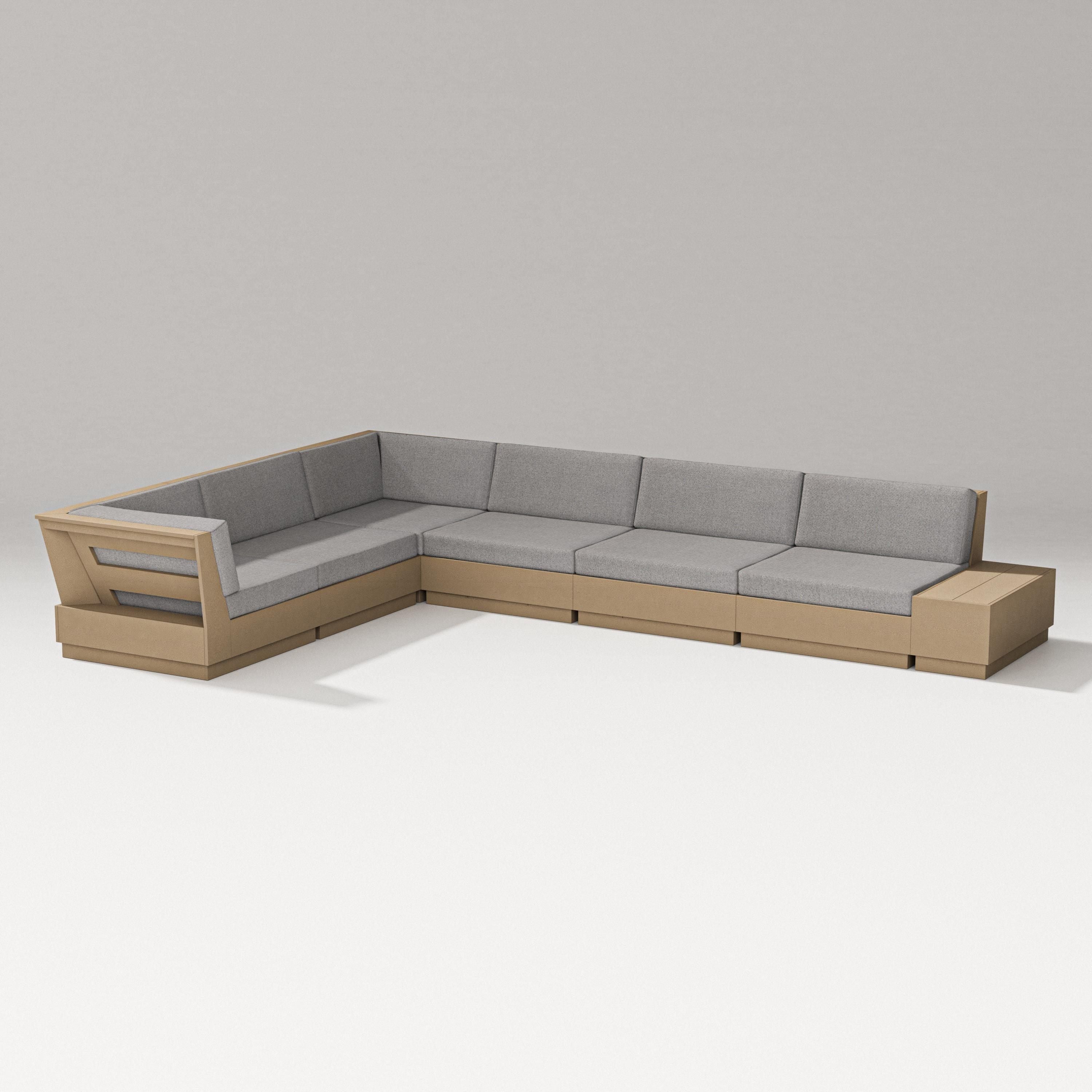 PW Designer Series Elevate 7-Piece Corner Sectional in Vintage Sahara / Grey Mist