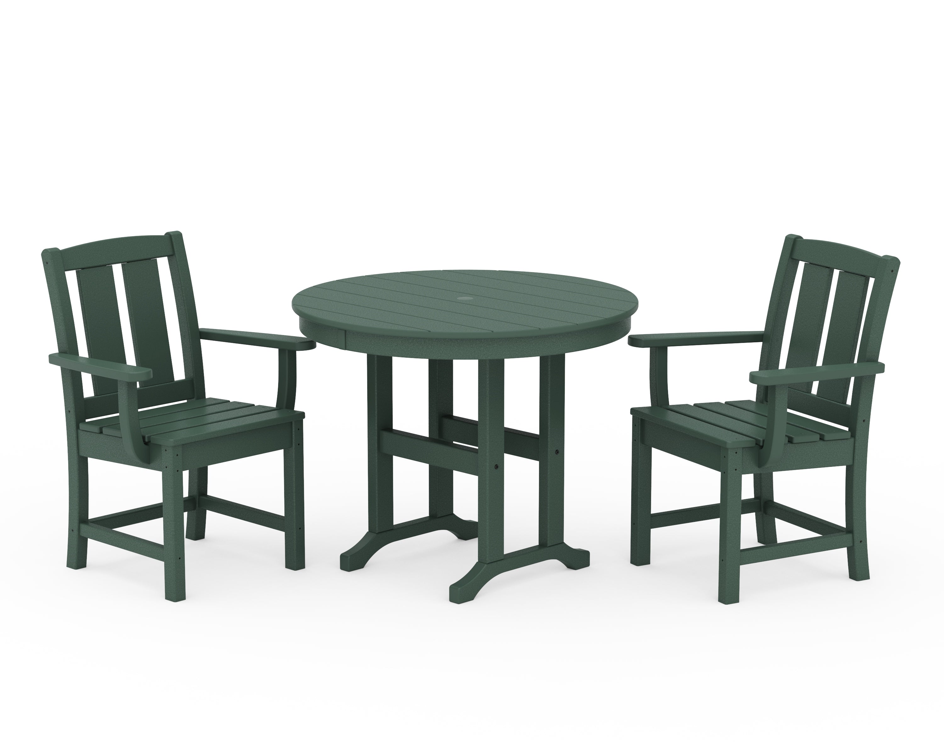 POLYWOOD Mission 3-Piece Farmhouse Dining Set in Green