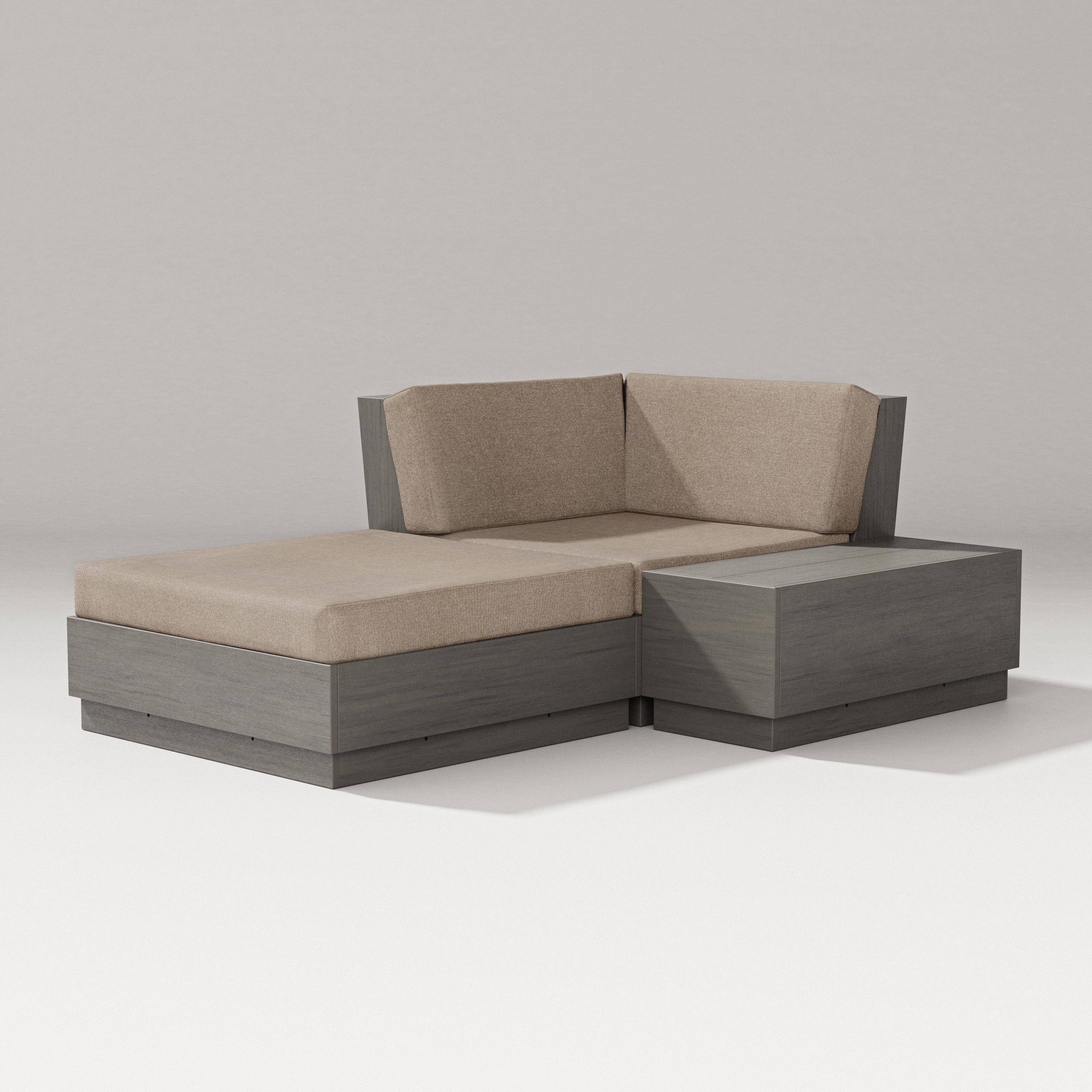 PW Designer Series Elevate Corner Chaise in Driftwood / Spiced Burlap