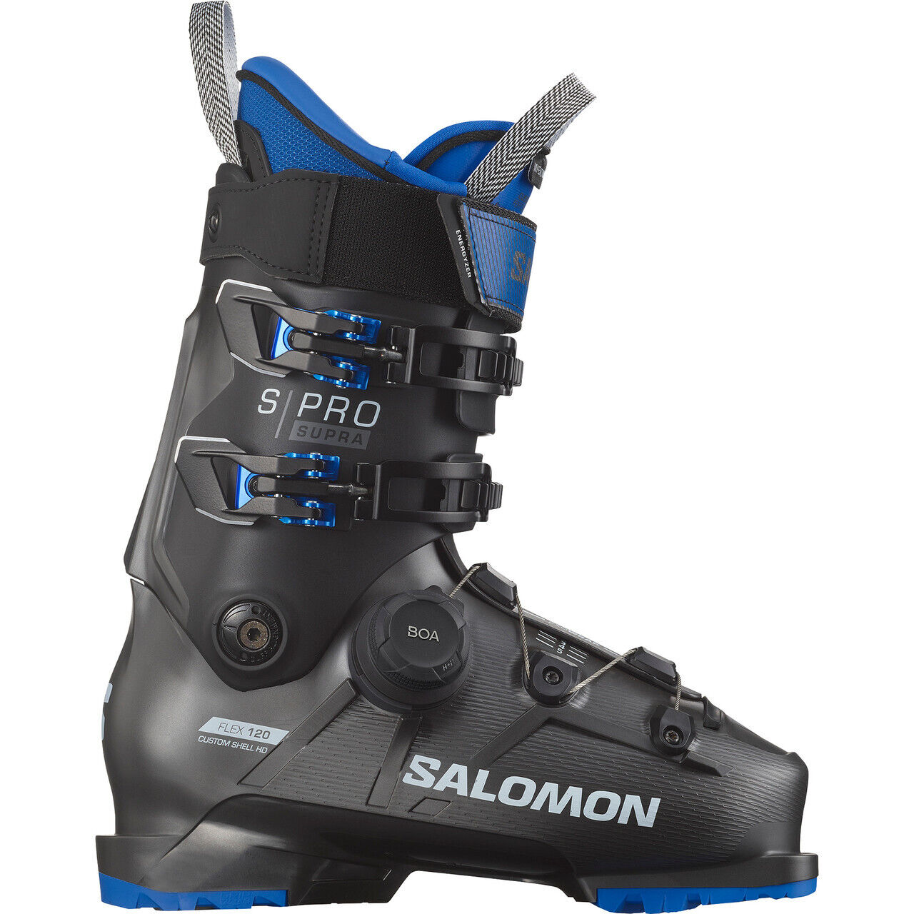 Engineered to advance foothold and performance by challenging traditional boot constructions Salomon's Supra BOA 120 outline a new standard of perfect fit. Our ExoWrap Construction combined with the BOA Fit System provides a micro-adjustable precision fit and a targeted wrap around the foot that can easily be adjusted throughout the day