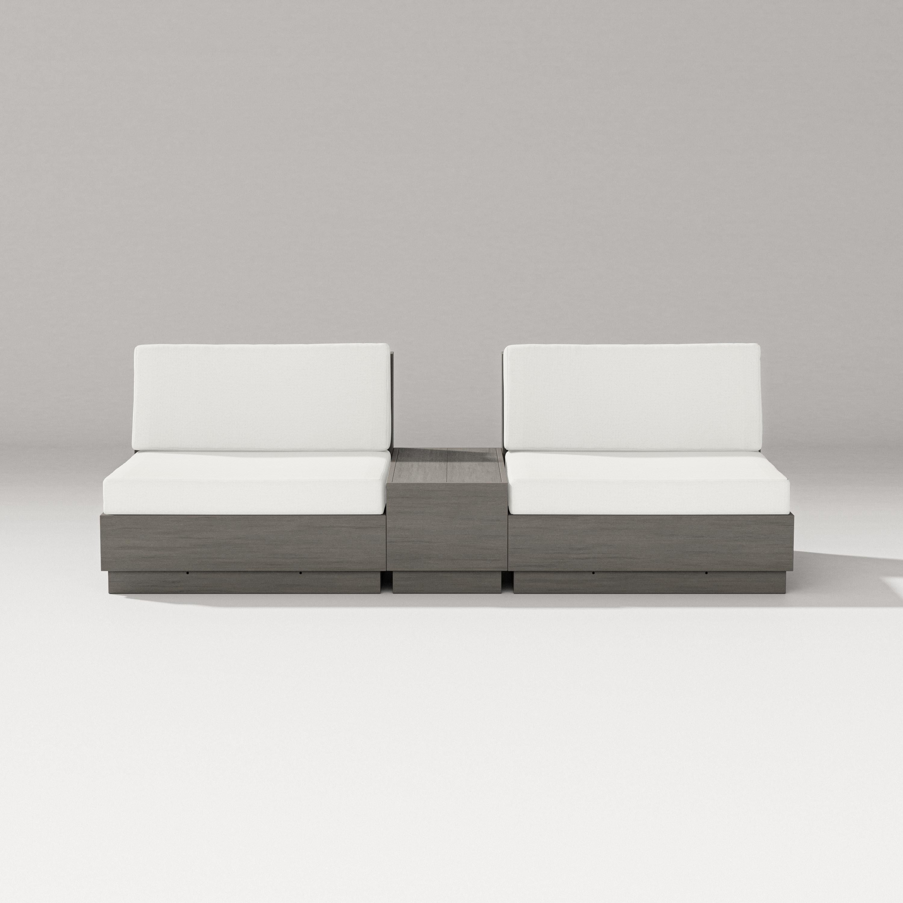 PW Designer Series Elevate Lounge Chair Set in Driftwood / Natural Linen