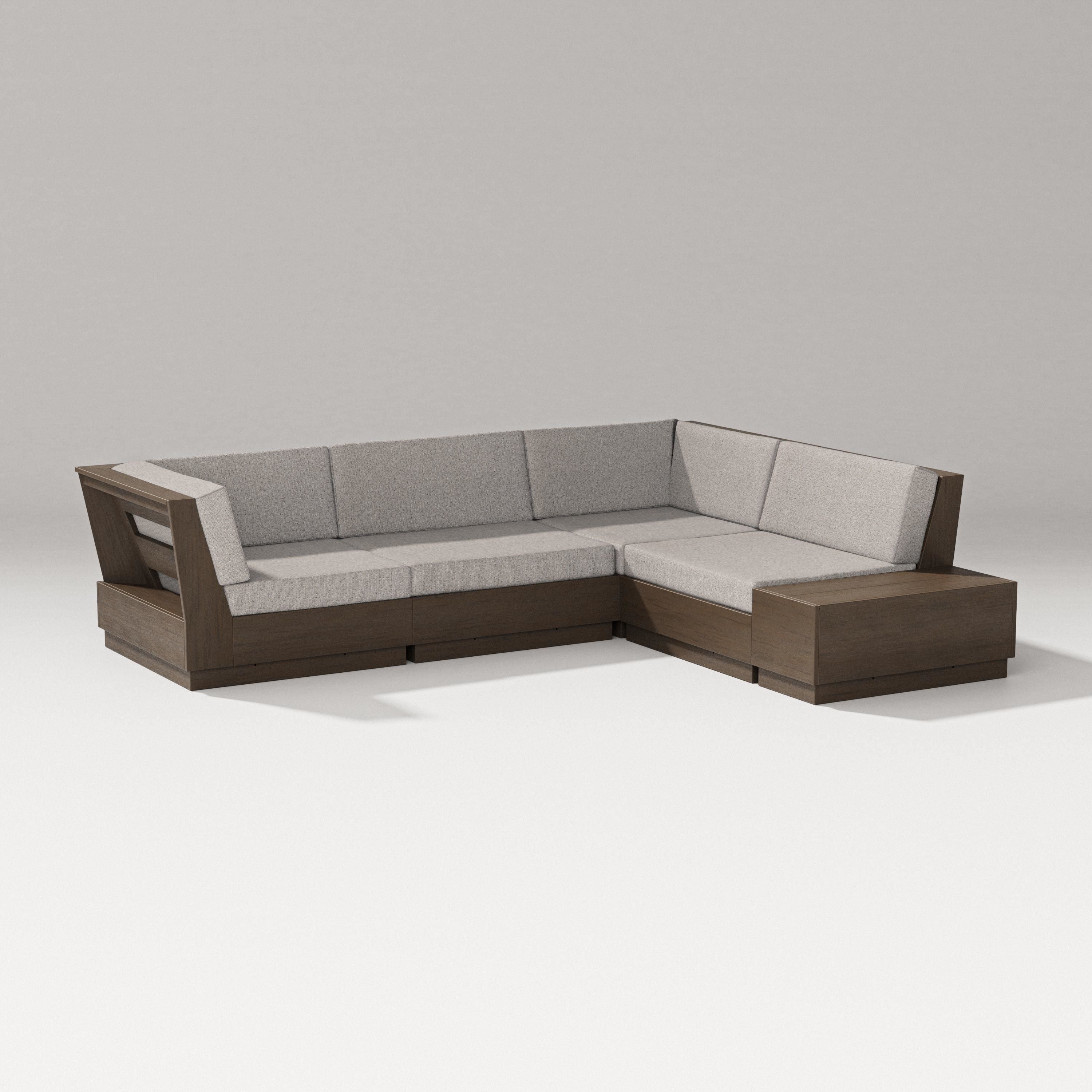 PW Designer Series Elevate Corner Sectional in Kona / Weathered Tweed