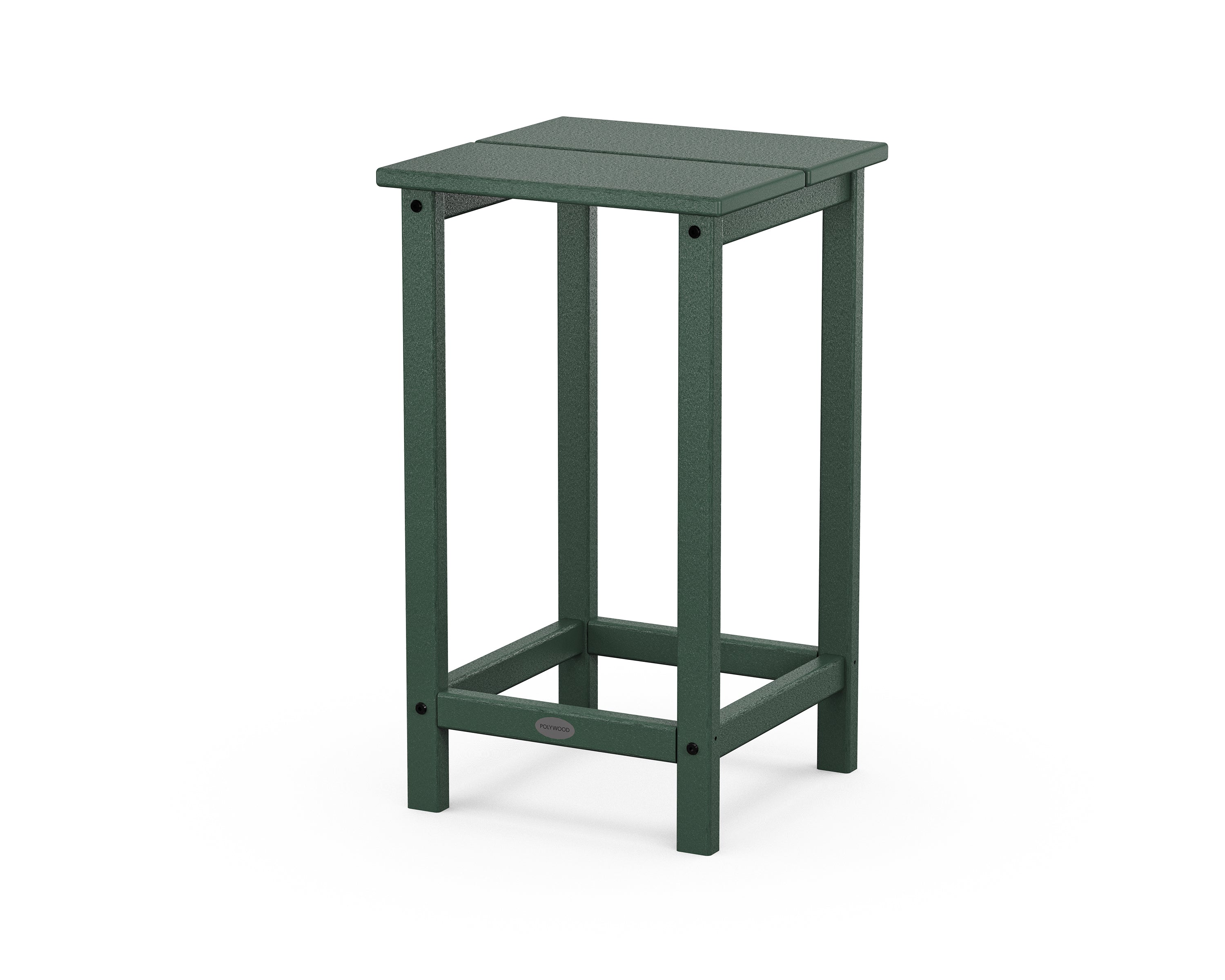 POLYWOOD Studio Square Counter Side Table in Green