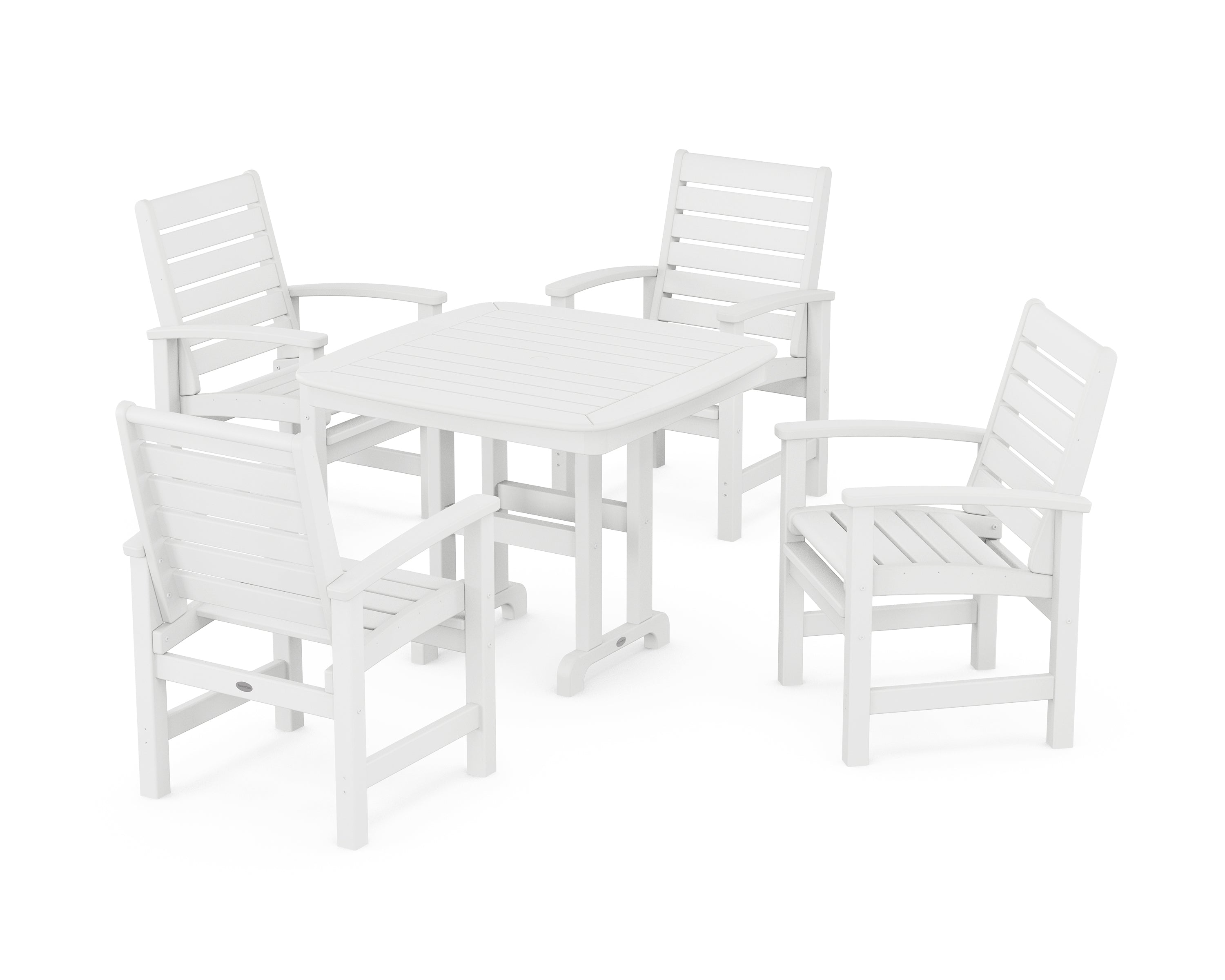 POLYWOOD® Signature 5-Piece Dining Set in White