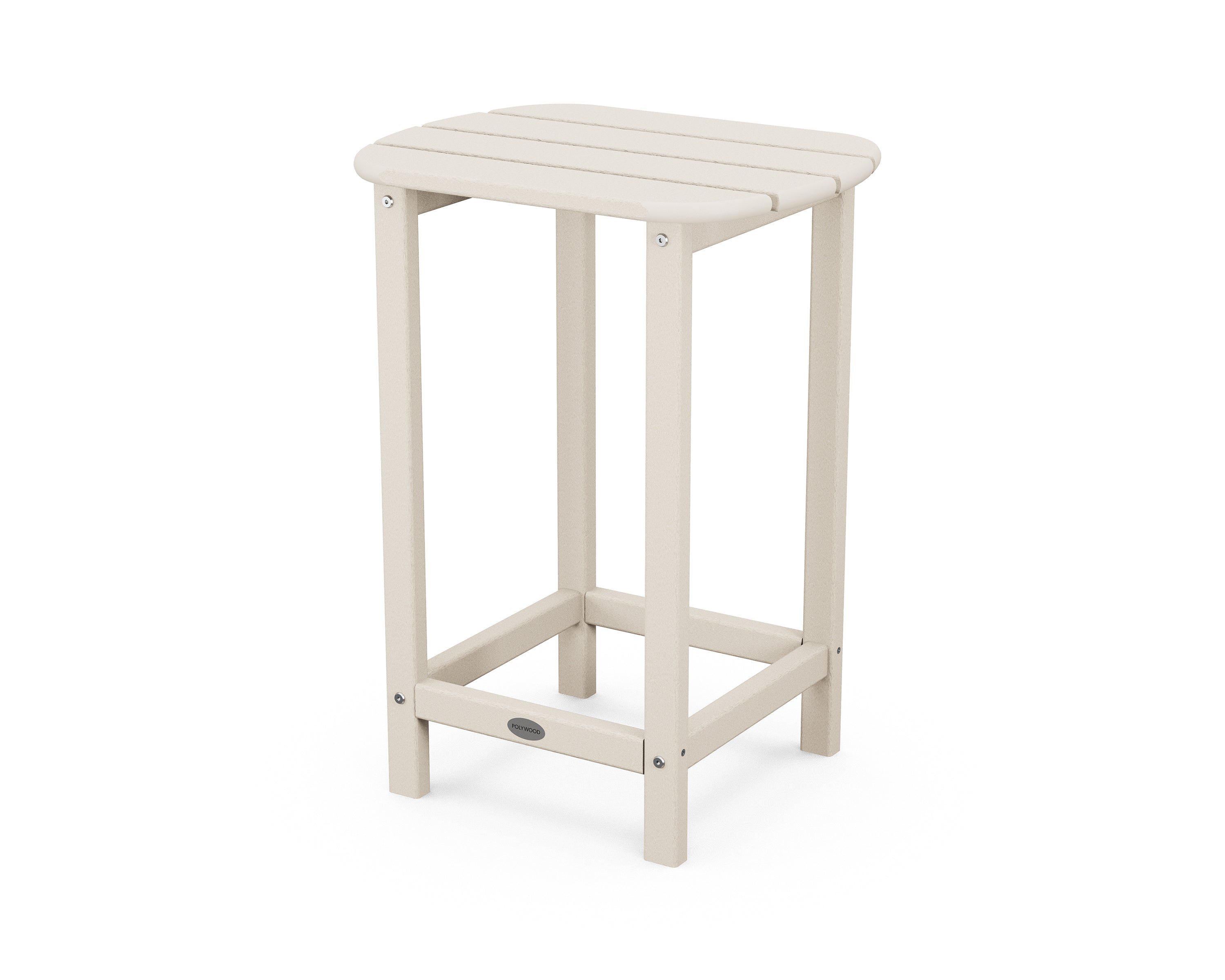POLYWOOD South Beach 26" Counter Side Table in Sand