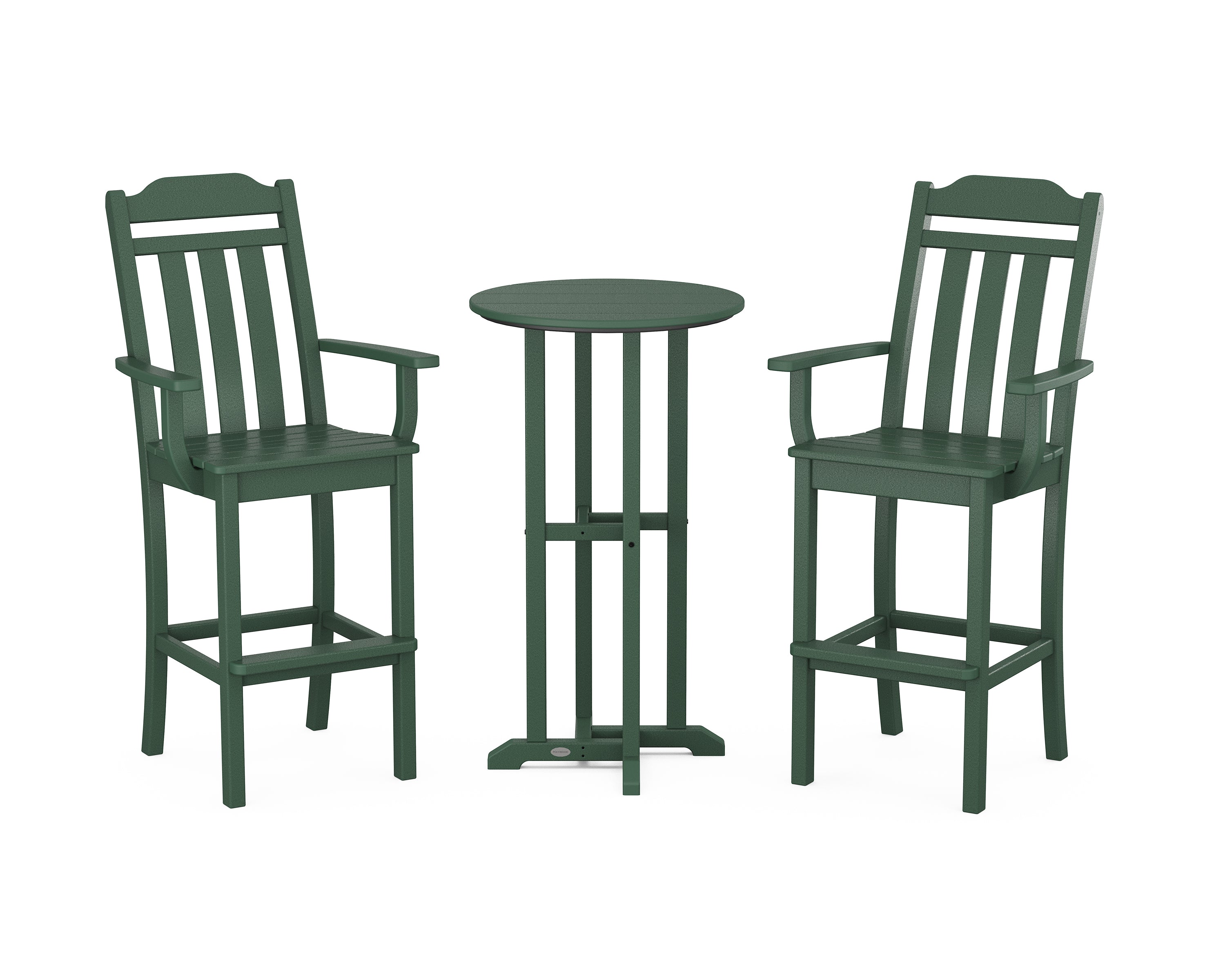 POLYWOOD Country Living 3-Piece Farmhouse Bar Set in Green