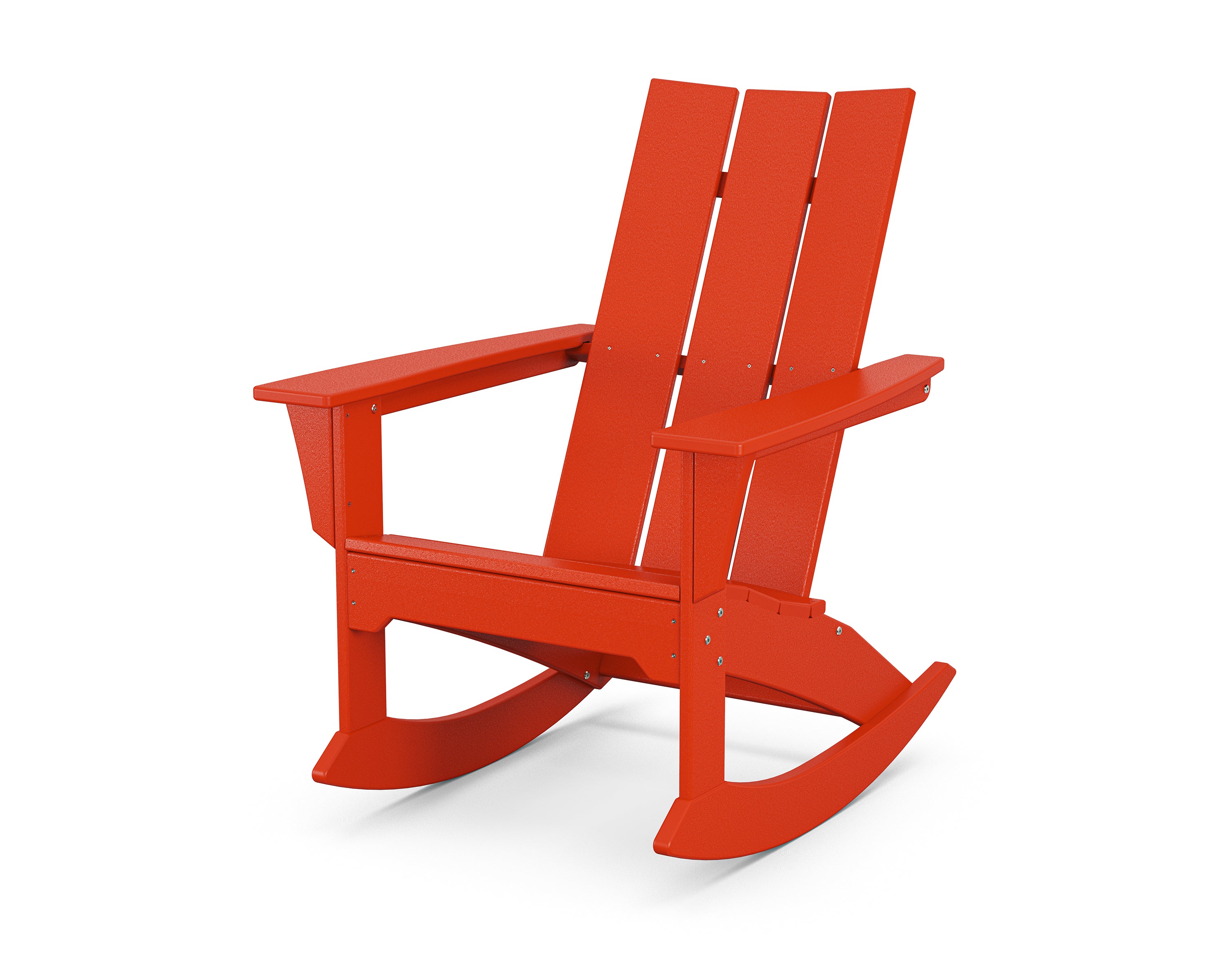 POLYWOOD® Modern Adirondack Rocker in Sunset Red