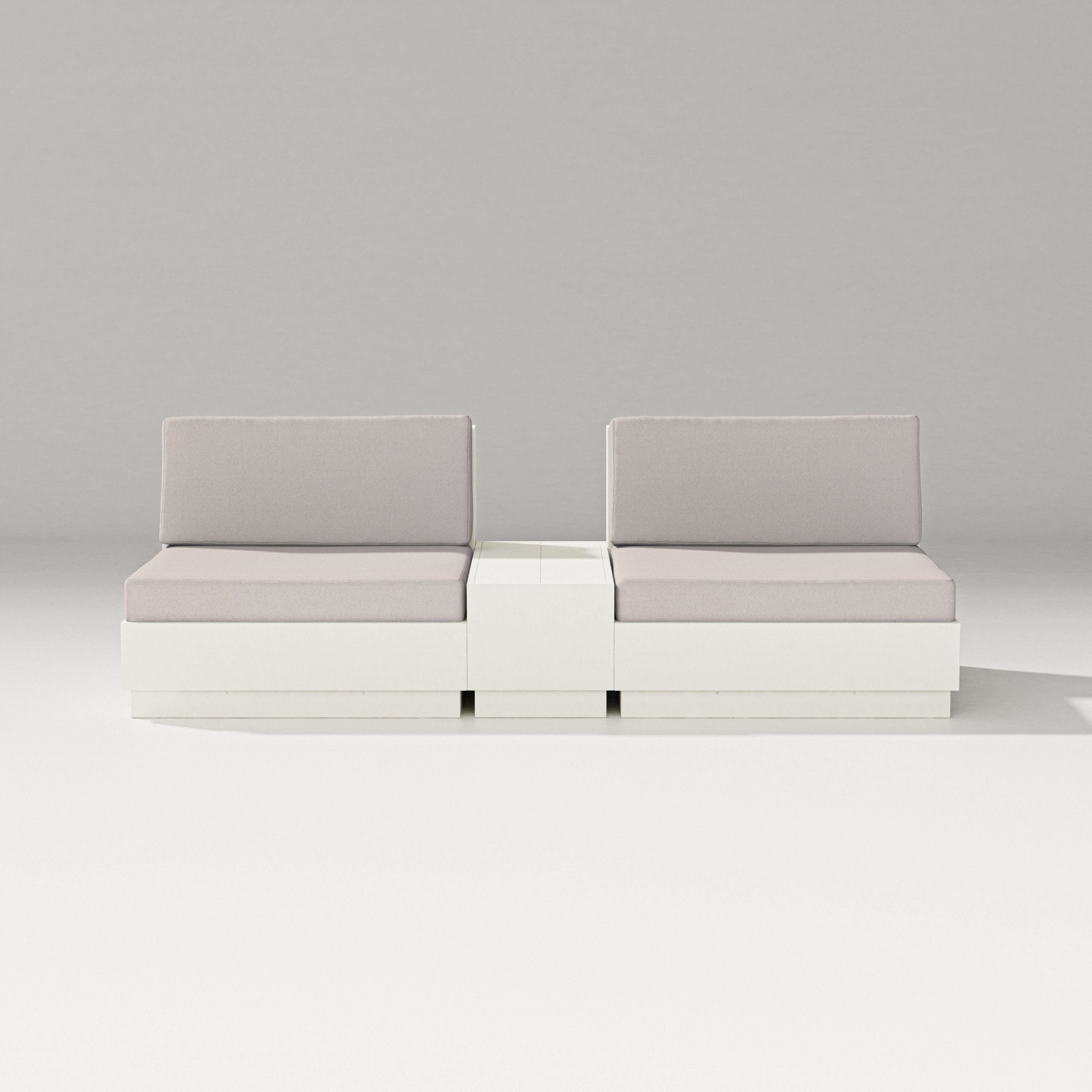 PW Designer Series Elevate Lounge Chair Set in Vintage White / Dune Burlap