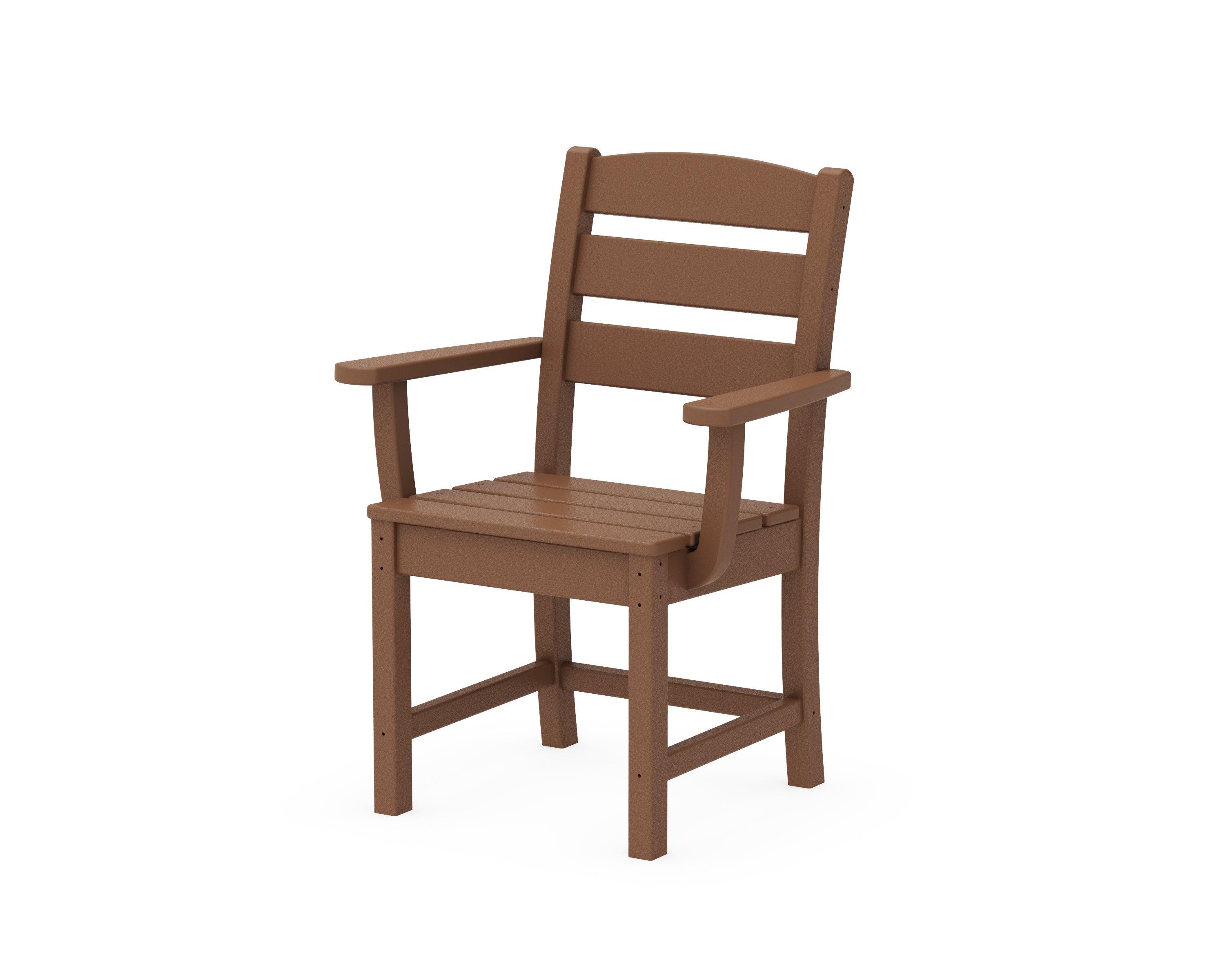 POLYWOOD Lakeside Dining Arm Chair in Teak