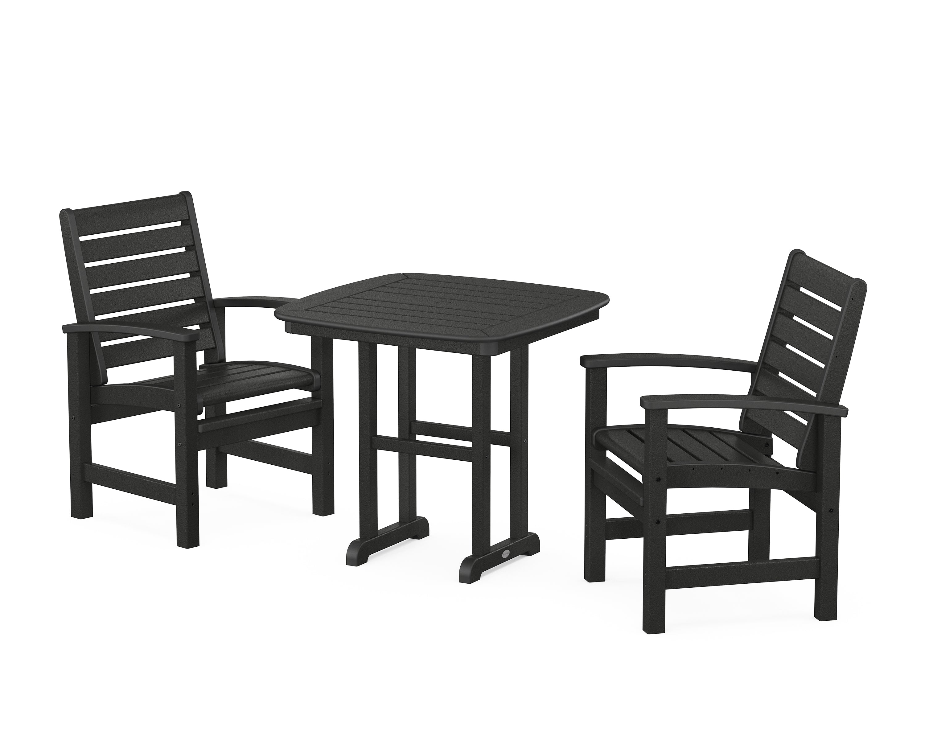 POLYWOOD® Signature 3-Piece Dining Set in Black