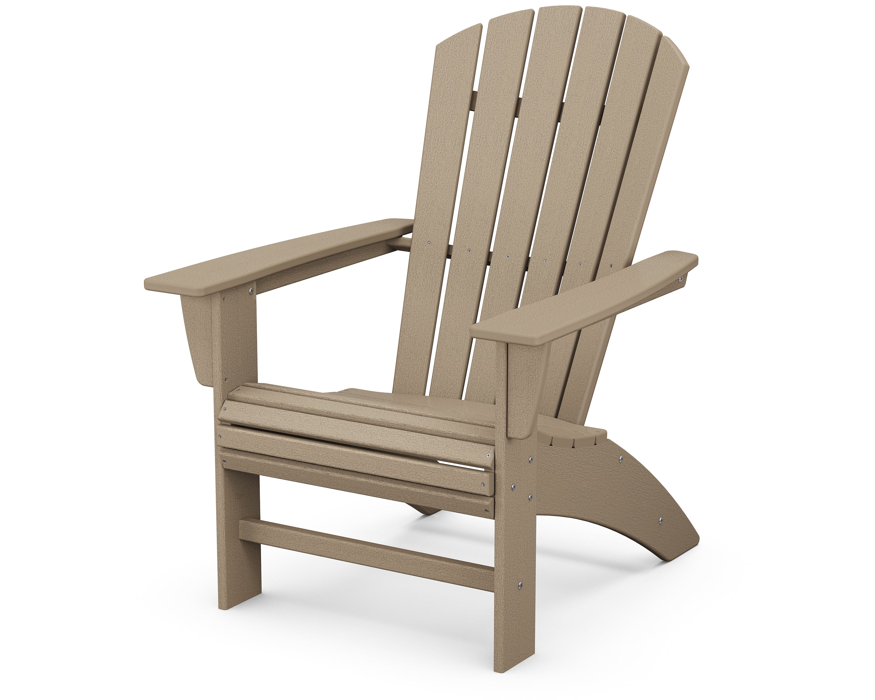 POLYWOOD Nautical Curveback Adirondack Chair in Vintage Sahara