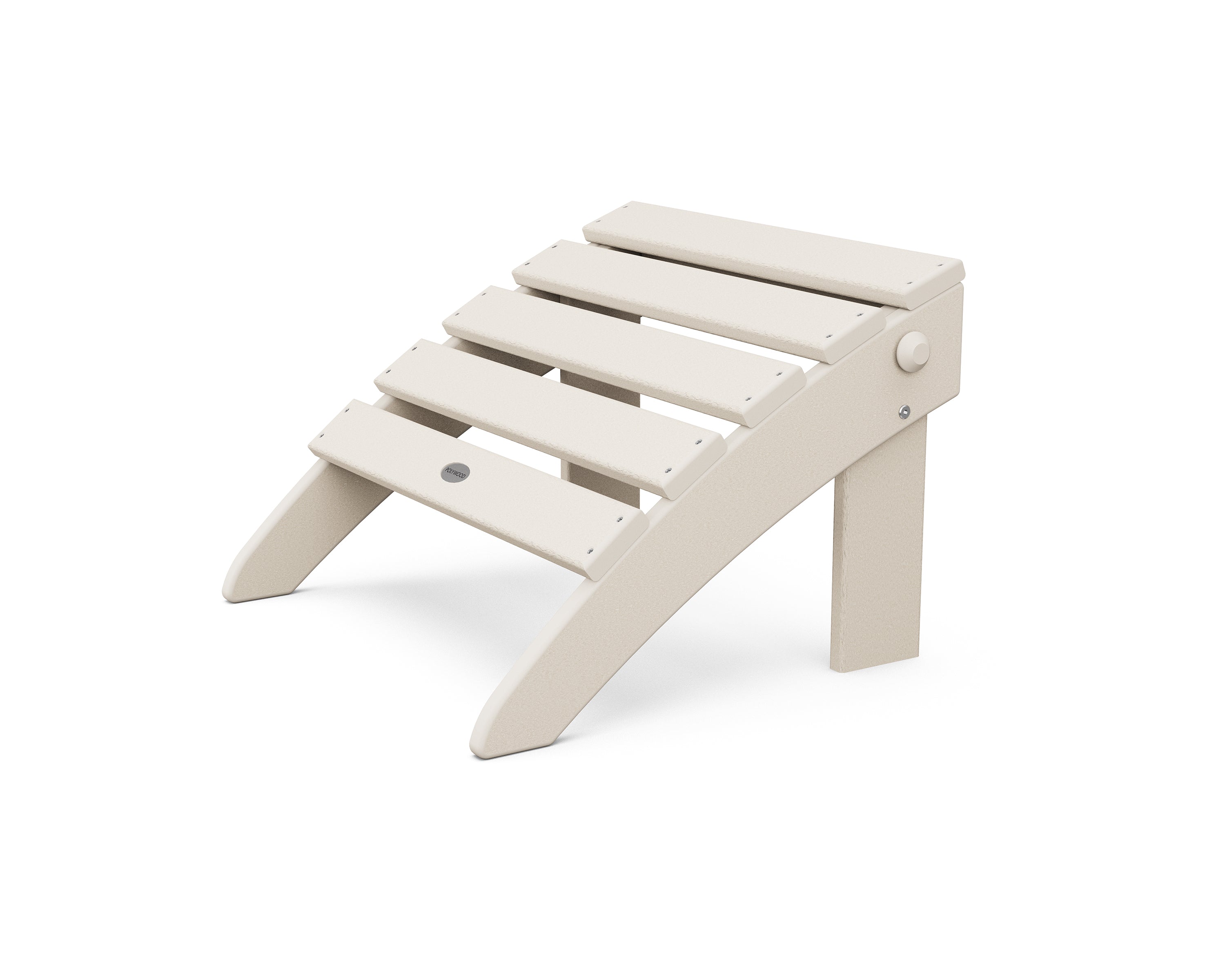 POLYWOOD Classic Adirondack Folding Ottoman in Sand