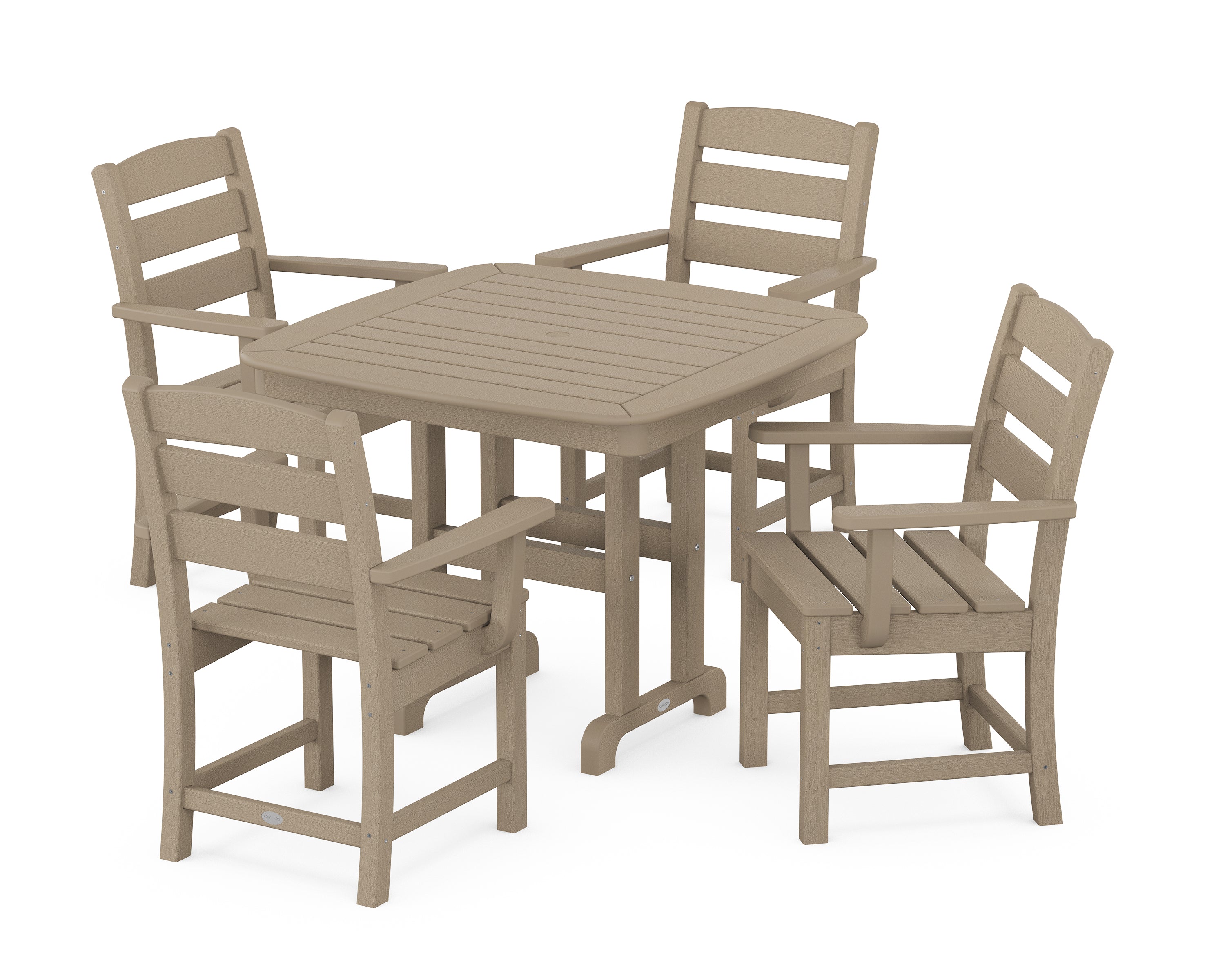 POLYWOOD® Lakeside 5-Piece Dining Set in Vintage Sahara