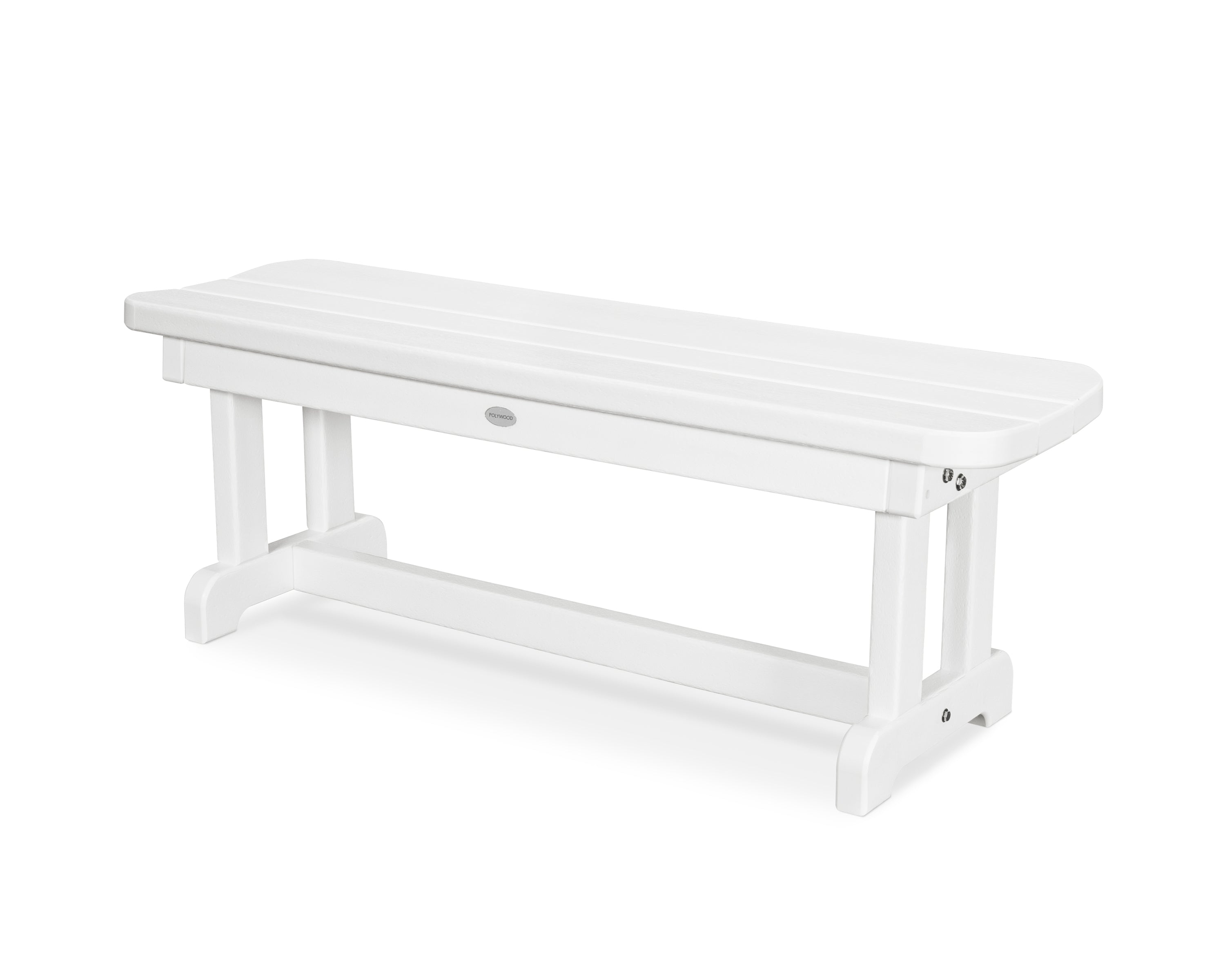 POLYWOOD® Park 48" Backless Bench in White